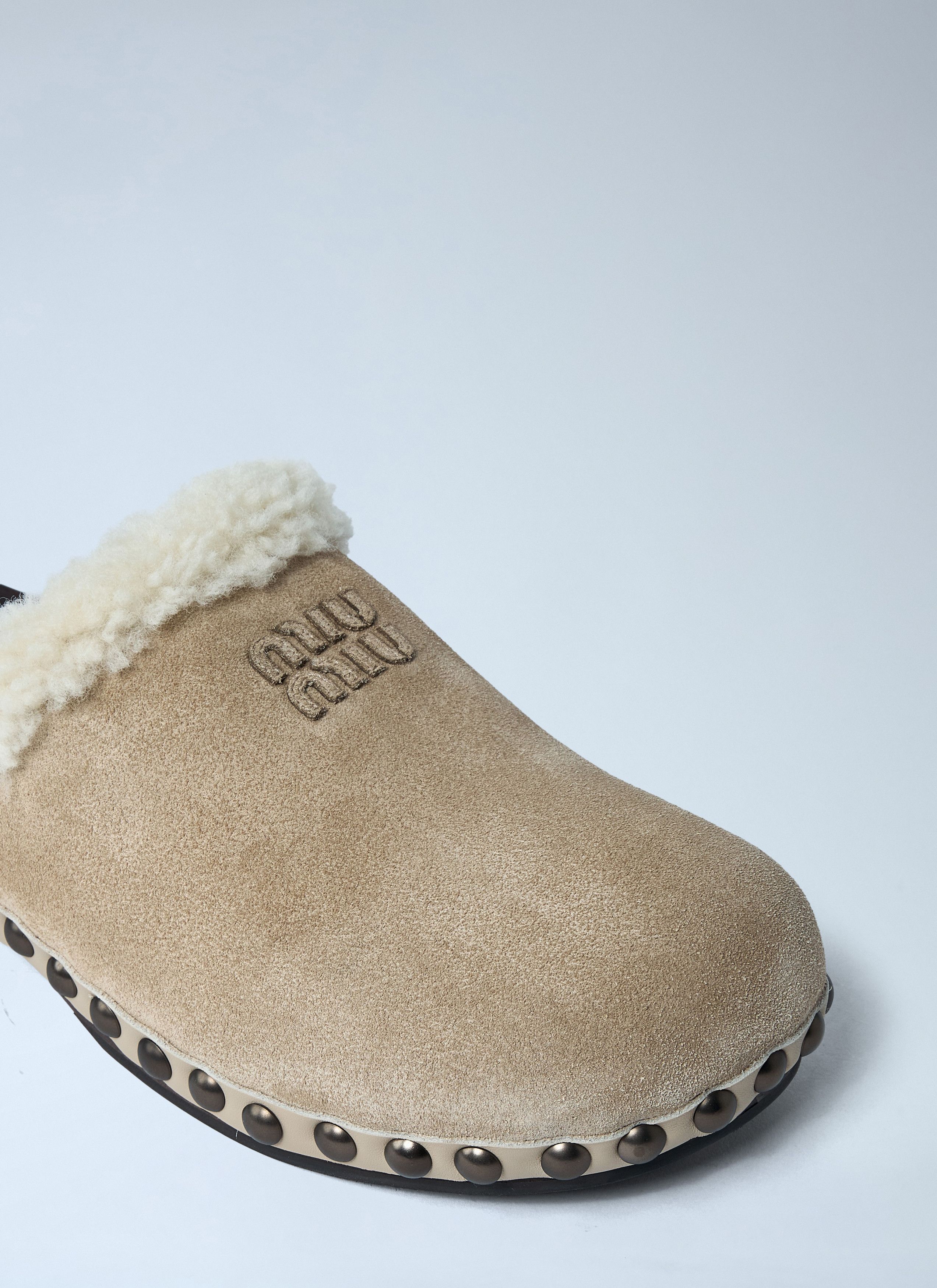 Miu Miu Suede Clogs Size US 9 / IT 39 - 3 Thumbnail