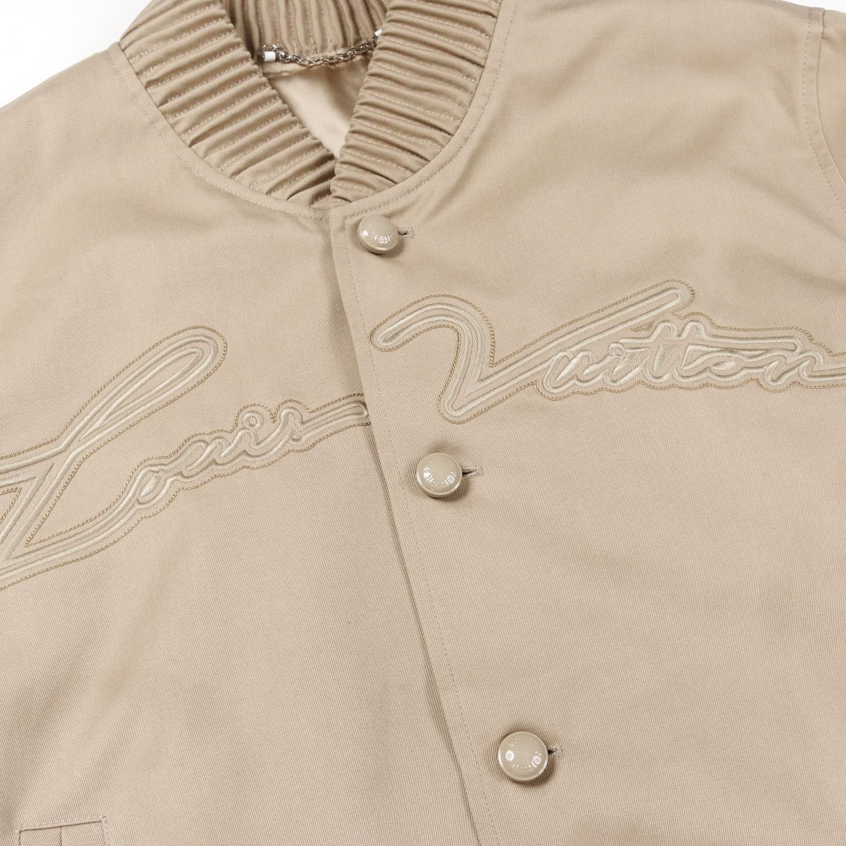 Louis Vuitton Louis Vuitton Louis Vuitton Embroidered Cotton Blend Bomber Jacket Cotton Outerwear RM242MQ RM6 HRB40E Size ONE SIZE - 7 Thumbnail
