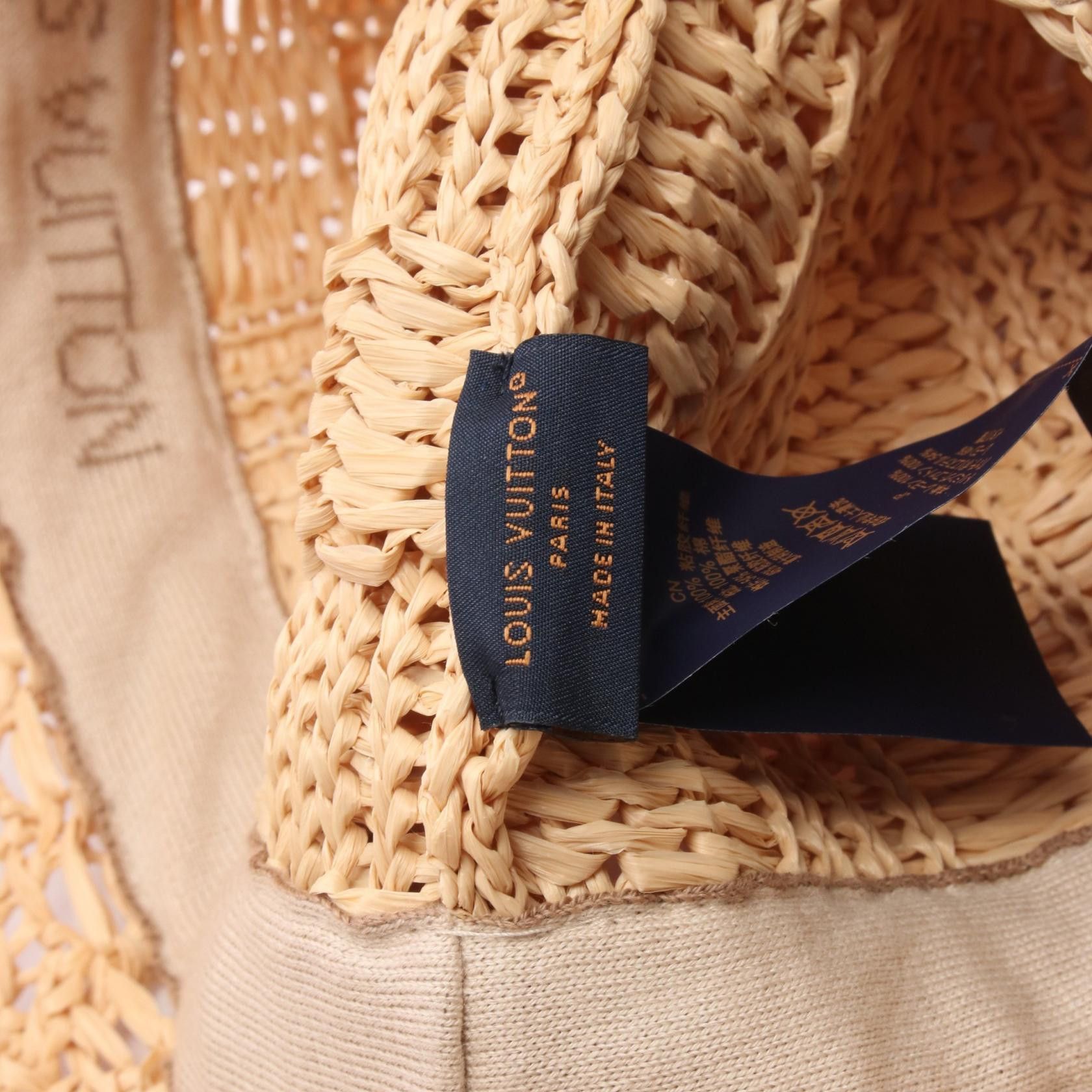 Louis Vuitton Louis Vuitton Louis Vuitton Damier Raffia Hat Canvas Hats M7570L Size ONE SIZE - 4 Thumbnail