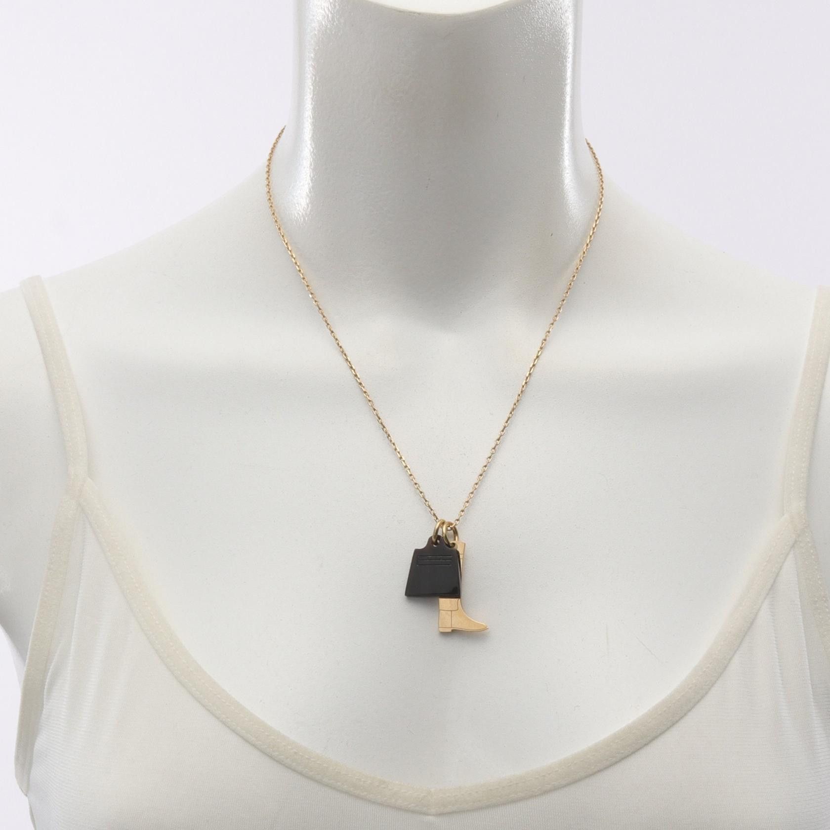Hermes Hermes Hermes Amulette Maroquinerie PM Buffalo Horn Necklace Metal Necklace Size ONE SIZE - 6 Thumbnail