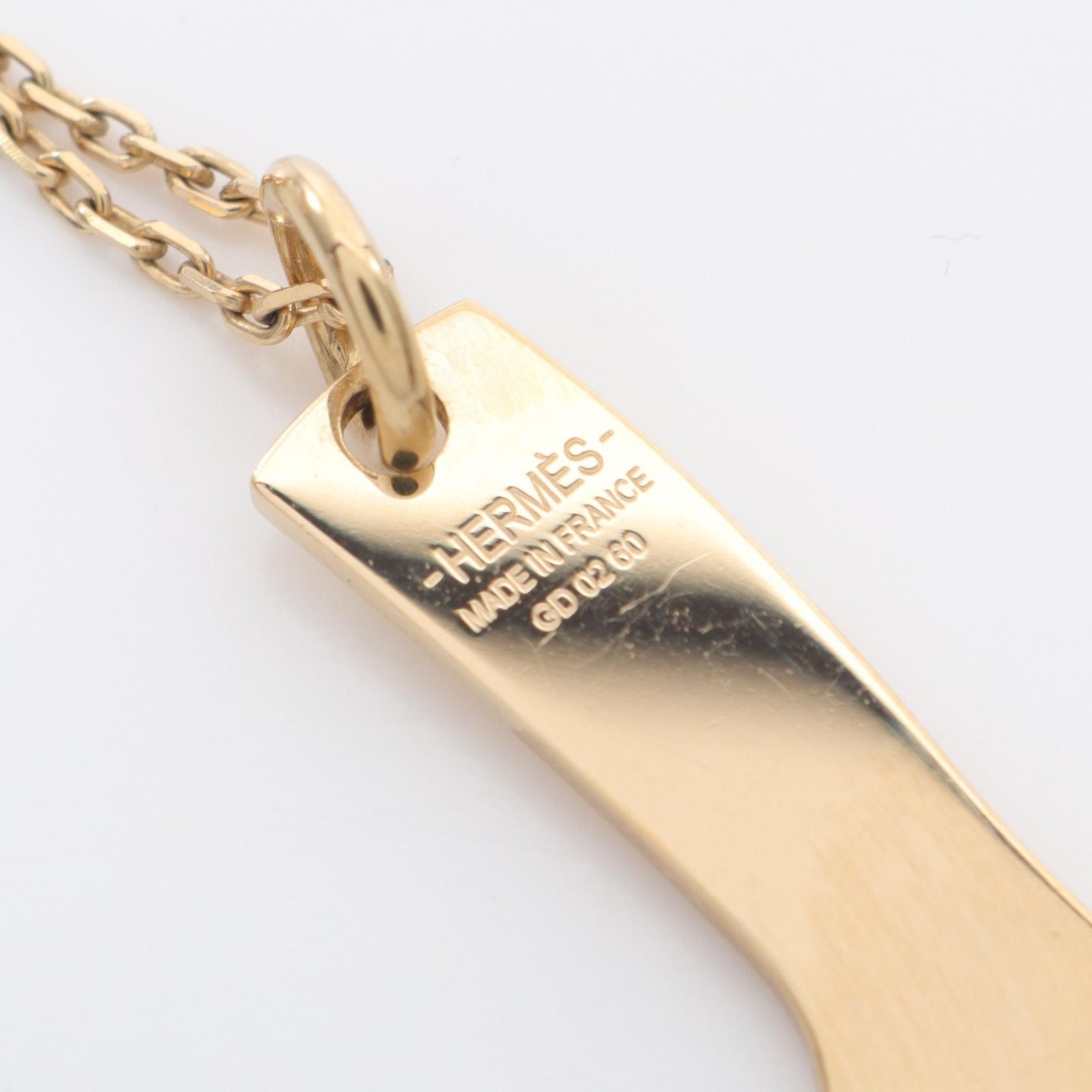 Hermes Hermes Hermes Amulette Maroquinerie PM Buffalo Horn Necklace Metal Necklace Size ONE SIZE - 5 Thumbnail