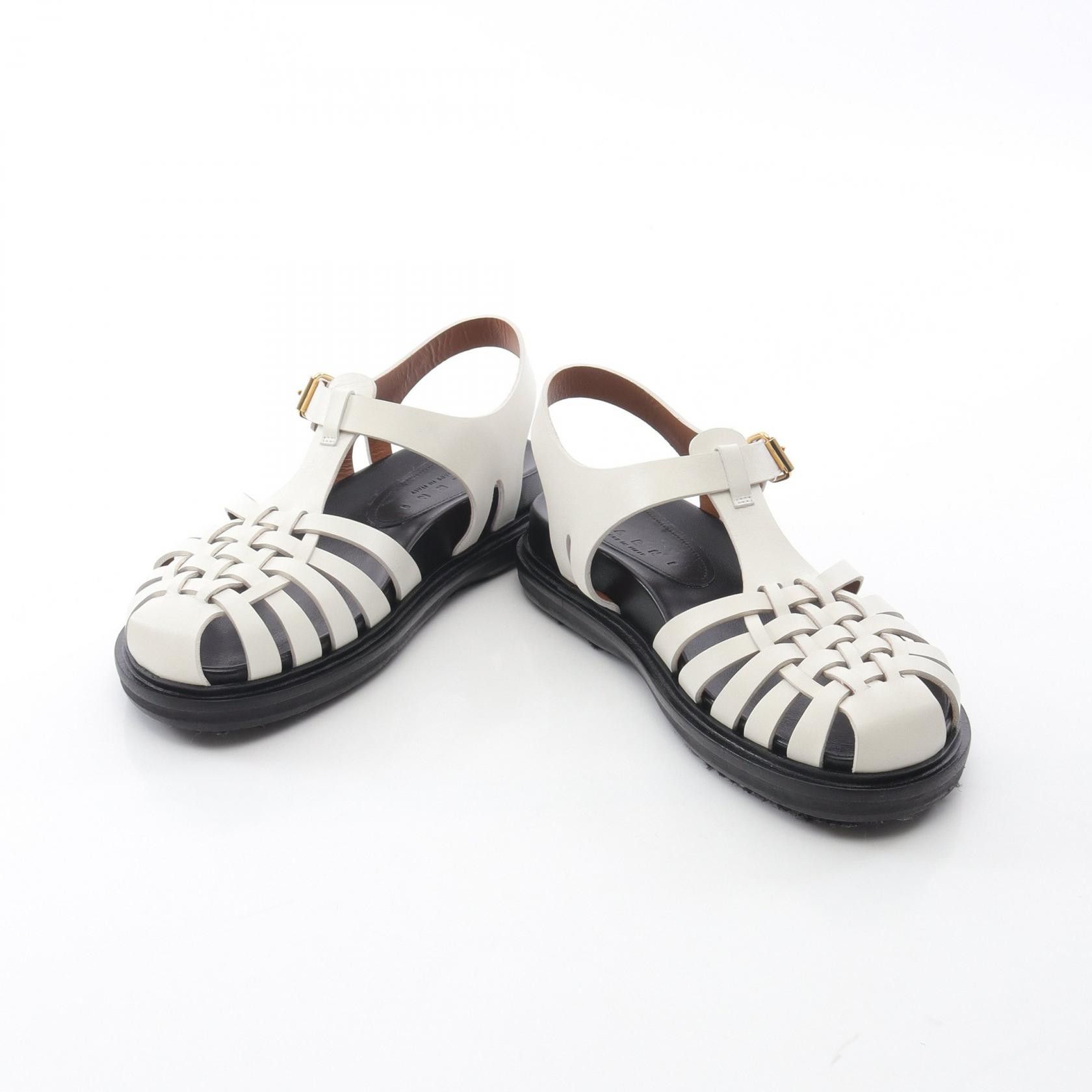 Marni Marni Marni Fisherman's Sandal Leather Sandal Leather Shoes SAMS016901 Size ONE SIZE - 3 Thumbnail