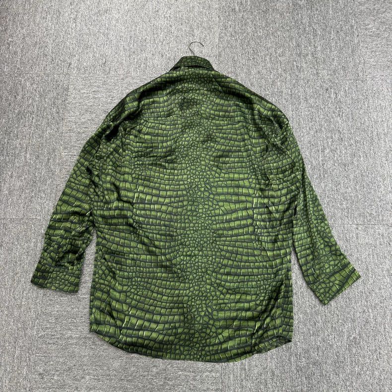 Balenciaga Balenciaga Crocodile Silk Long Sleeve Shirt Size US XS / EU 42 / 0 - 2 Thumbnail