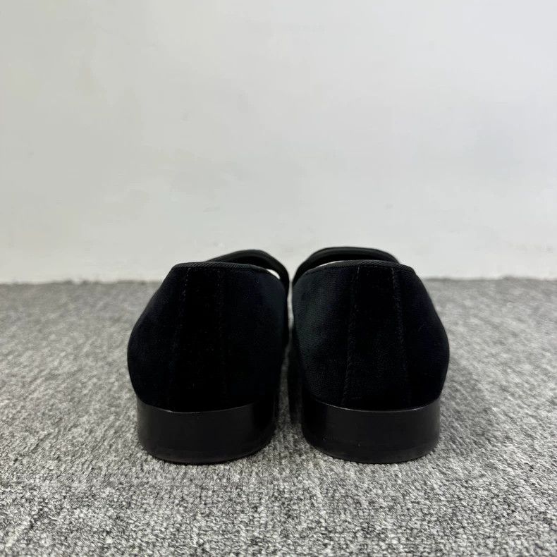 Dolce & Gabbana black velvet slip-on loafers Size US 9 / EU 42 - 3 Thumbnail