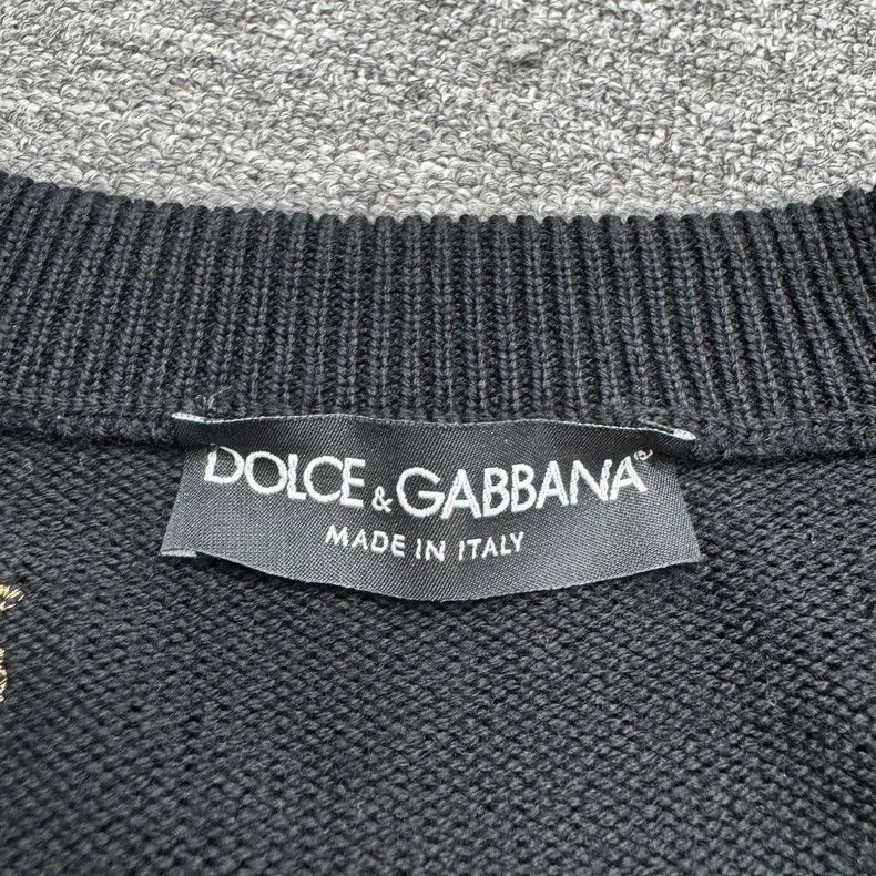 Dolce & Gabbana DG gold embroidery wool sweater Size US L / EU 52-54 / 3 - 5 Thumbnail