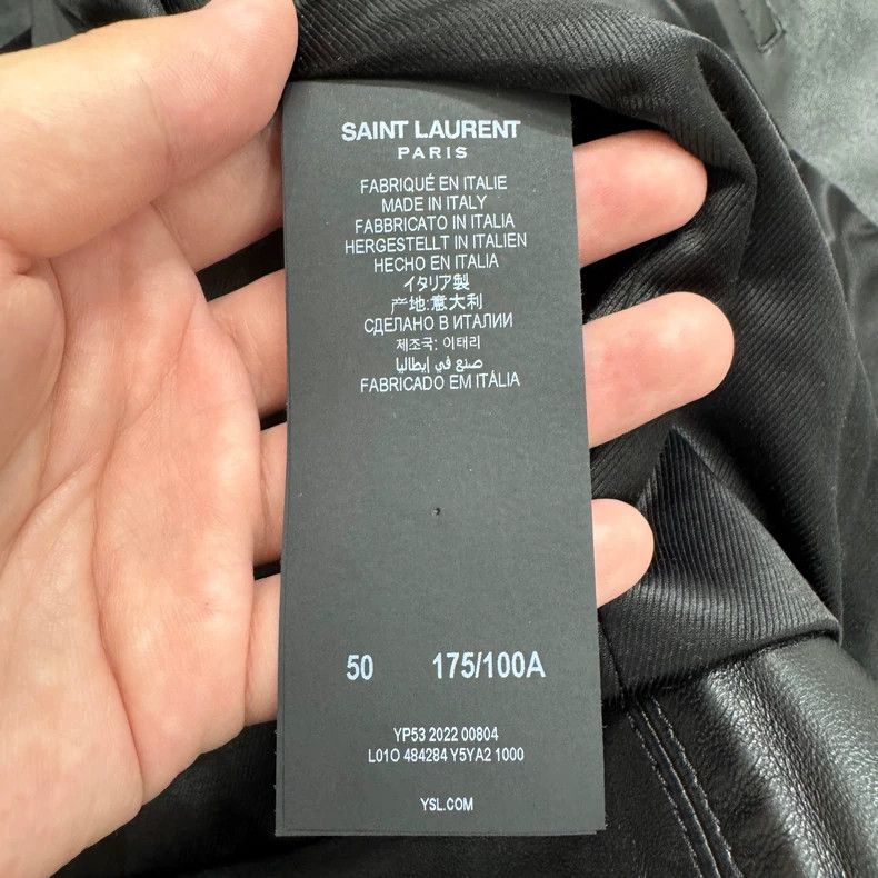 Saint Laurent Paris SLP leather biker jacket Size US L / EU 52-54 / 3 - 5 Thumbnail