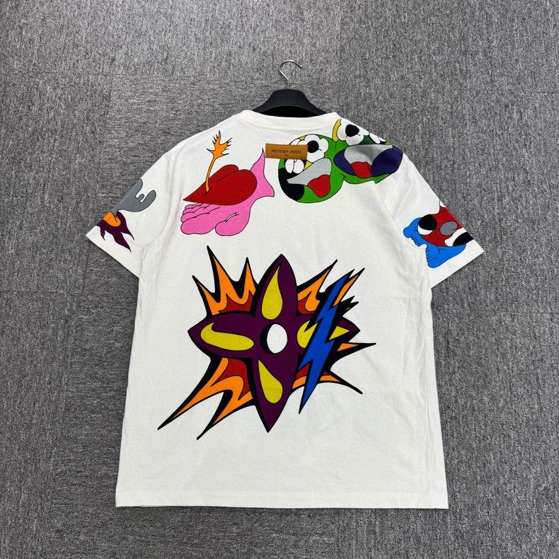 Louis Vuitton louis vuitton cartoon print short sleeve Size US XXL / EU 58 / 5 - 2 Thumbnail