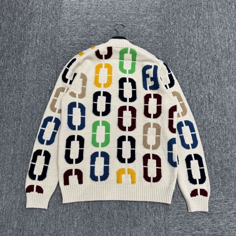Fendi Fendi V-neck multicolor sweater Size US L / EU 52-54 / 3 - 2 Thumbnail