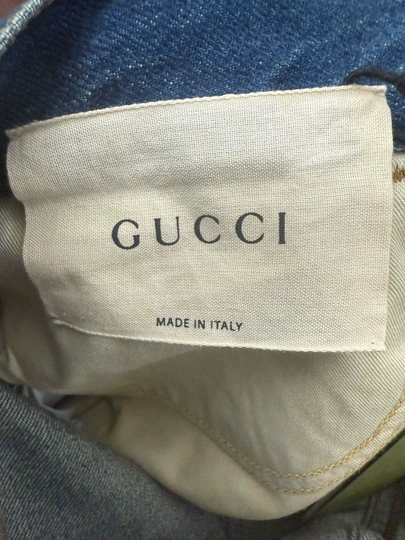Gucci Gucci Men's Blue Embroidered Jeans Size US 30 / EU 46 - 5 Thumbnail