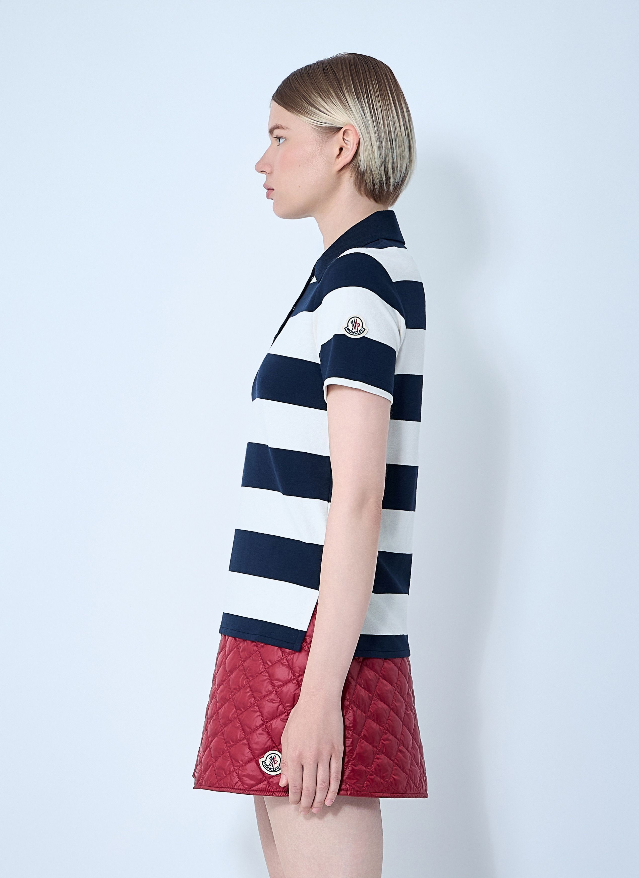 Moncler Striped Polo Shirt Size M / US 6-8 / IT 42-44 - 3 Thumbnail