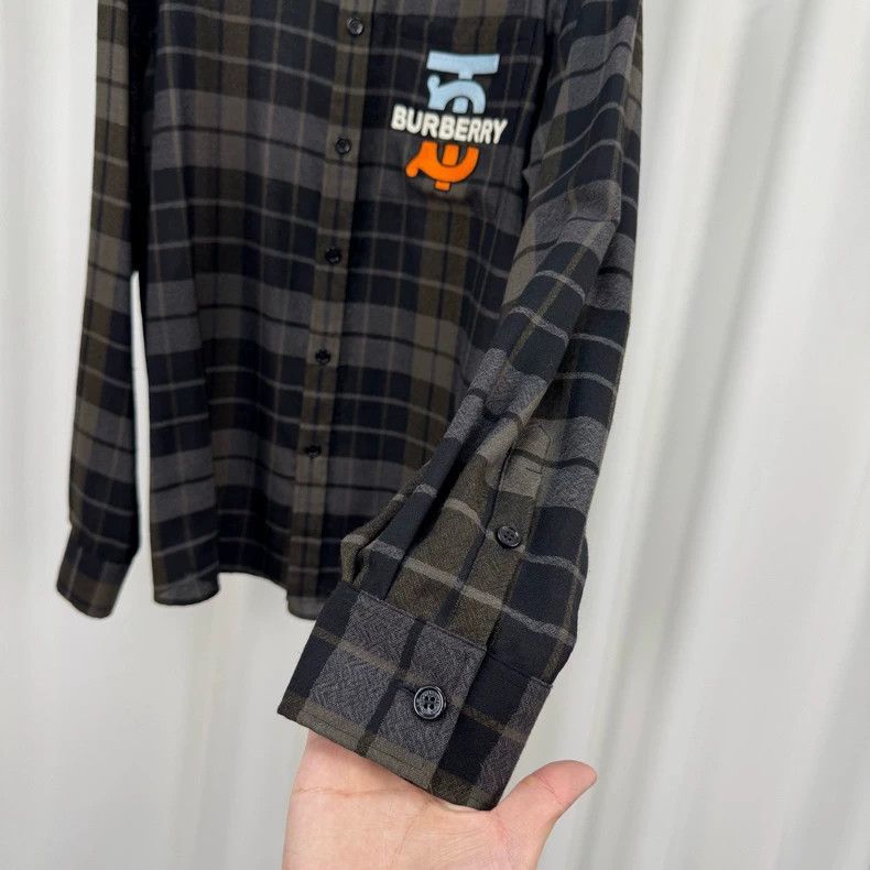 Burberry Burberry Wool Embroidered Plaid Shirt Size US M / EU 48-50 / 2 - 4 Thumbnail
