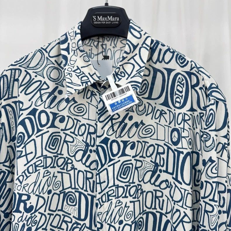 Dior Dior Stussy Collaboration All-Over Print Silk Shirt Size US XL / EU 56 / 4 - 3 Thumbnail