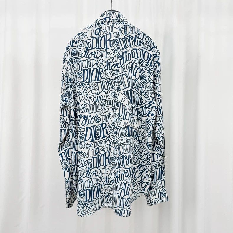 Dior Dior Stussy Collaboration All-Over Print Silk Shirt Size US XL / EU 56 / 4 - 2 Thumbnail