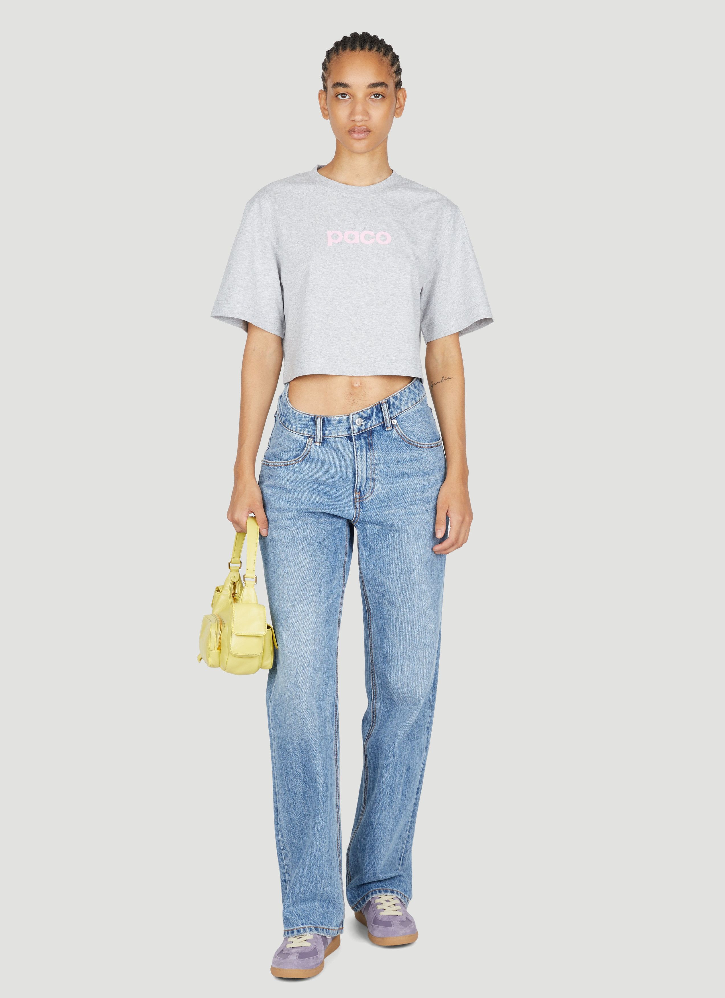 Paco Rabanne Logo Print Cropped T-Shirt Size S / US 4 / IT 40 - 2 Thumbnail