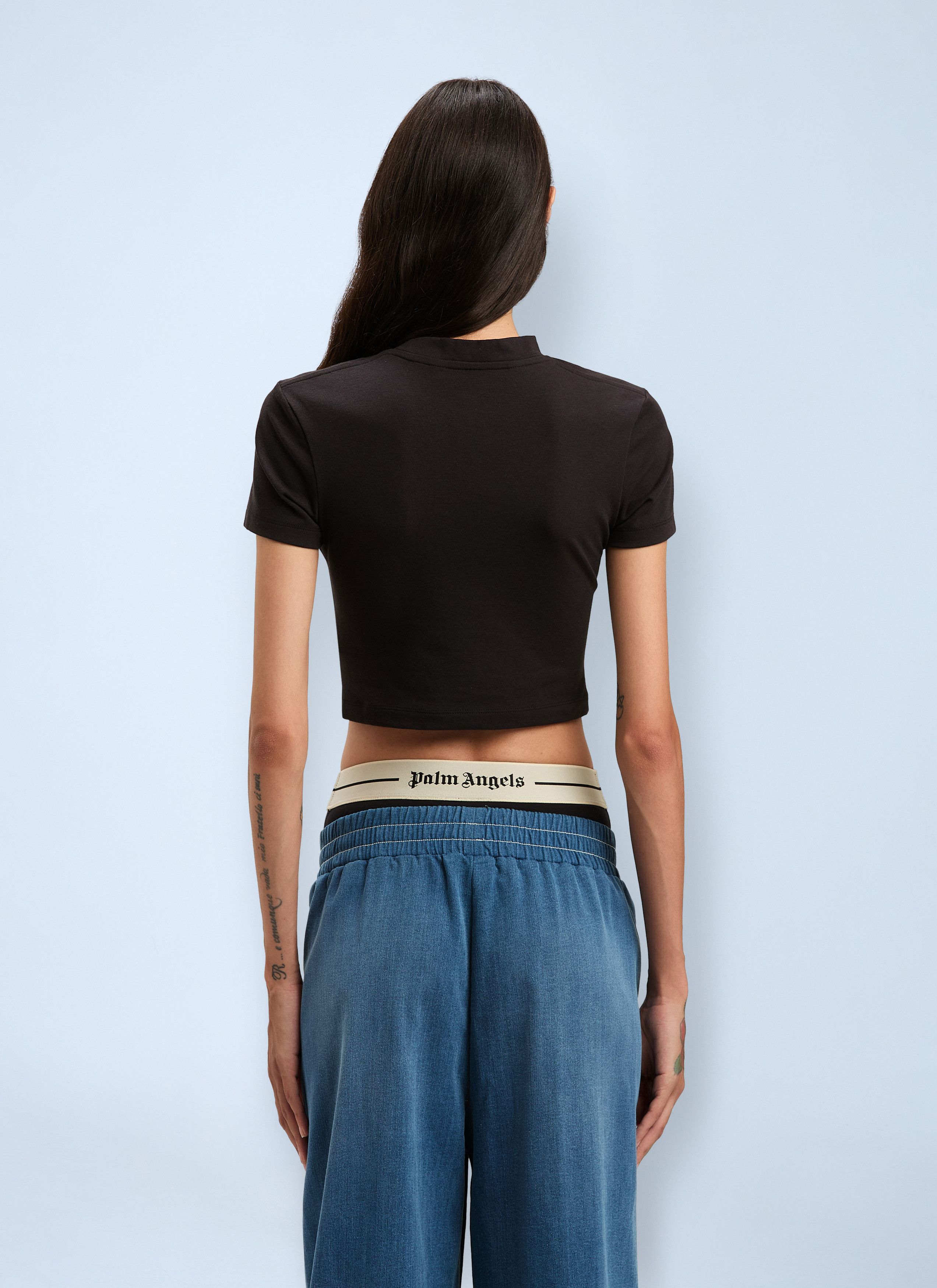 Palm Angels Logo Motif T-Shirt Size M / US 6-8 / IT 42-44 - 4 Thumbnail