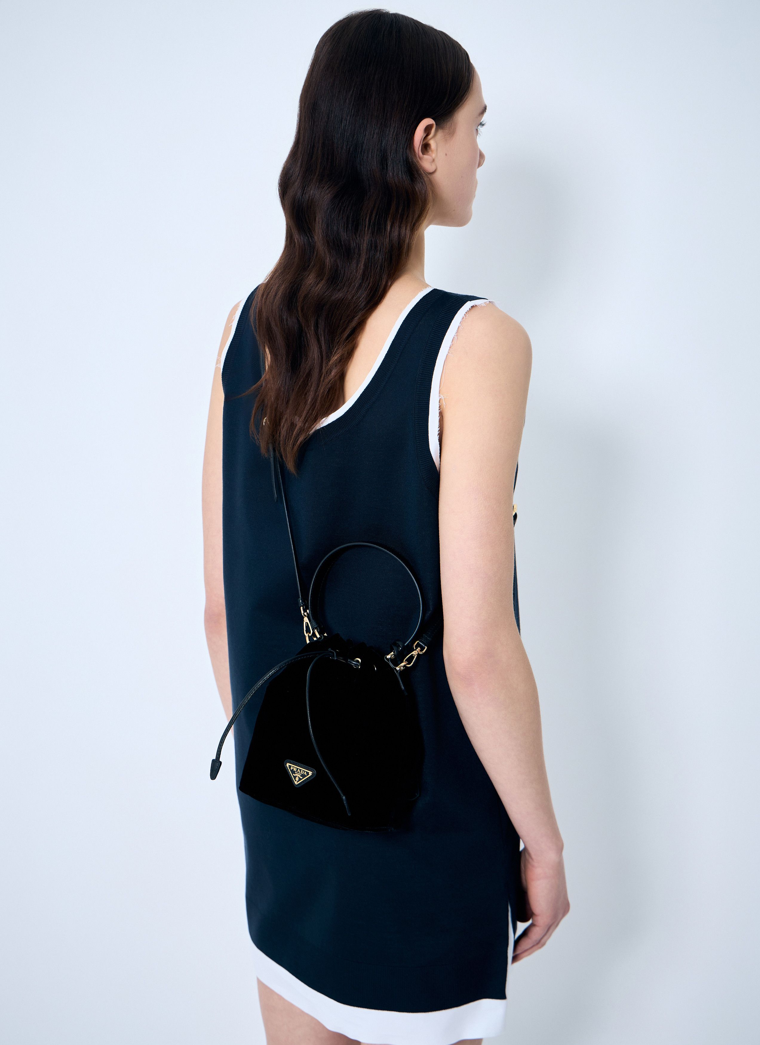 Prada Velvet Mini Bucket Bag | Grailed