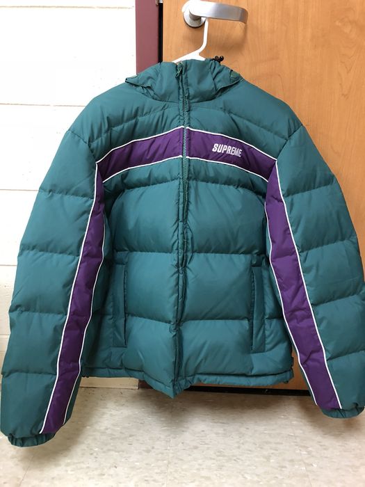 Supreme green best sale and purple jacket