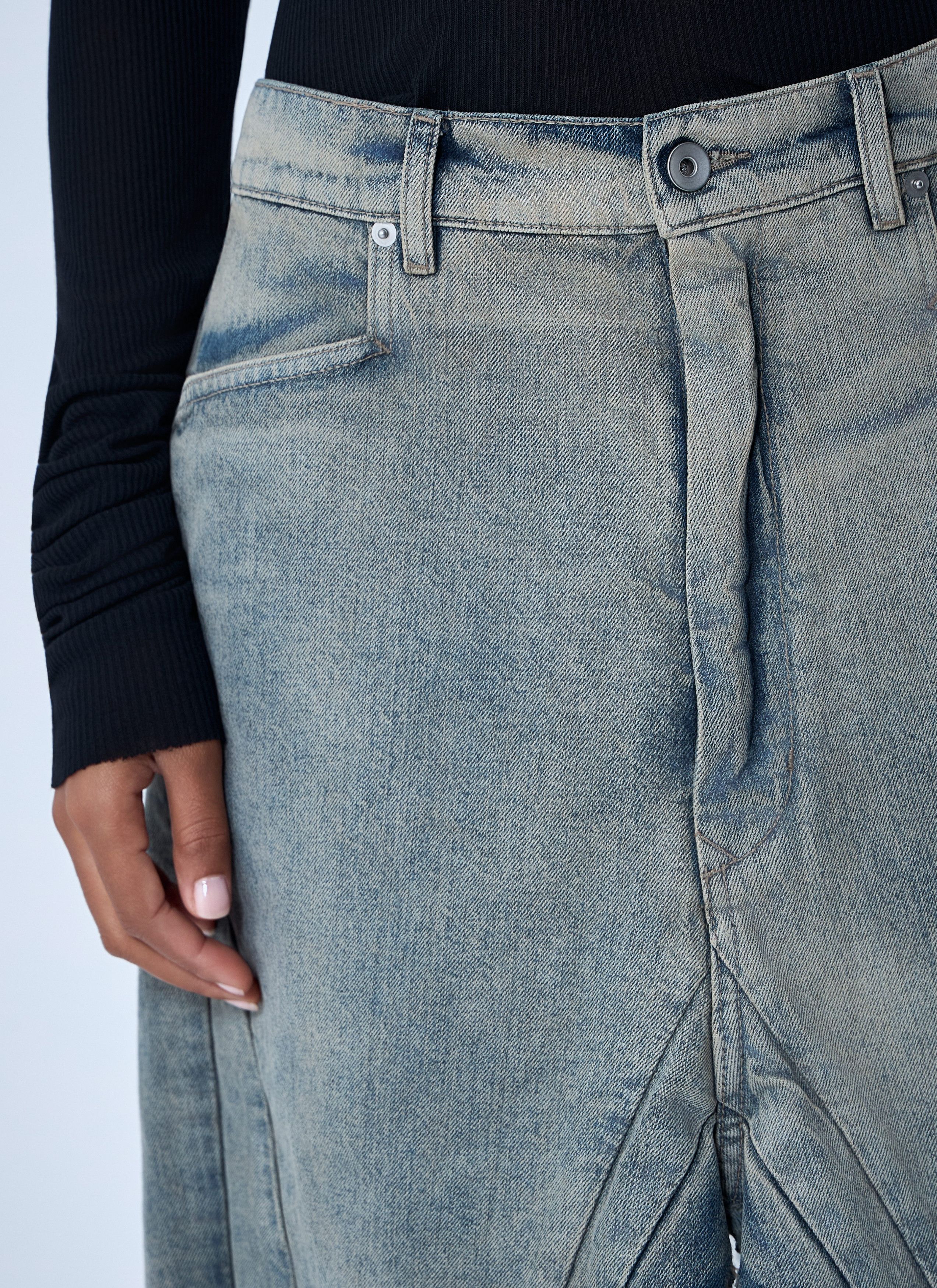 Rick Owens Slivered Denim Skirt Size 28" / US 6 / IT 42 - 5 Thumbnail