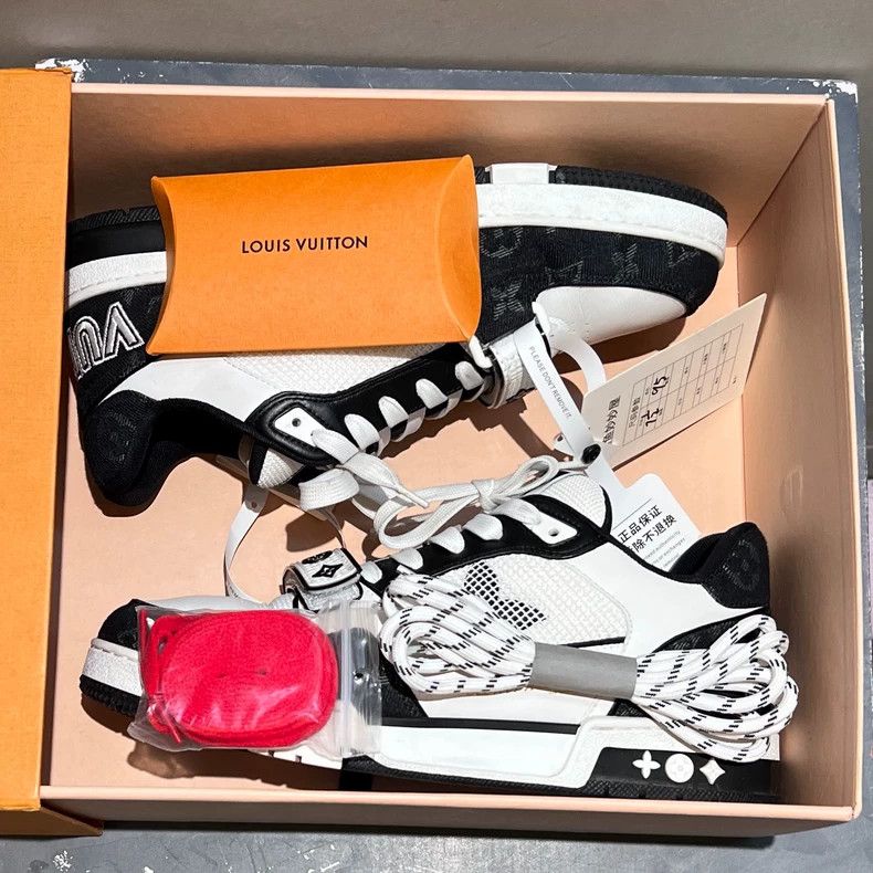 Louis Vuitton LV Trainer Black White Sneakers Size US 7.5 / EU 40-41 - 7 Thumbnail