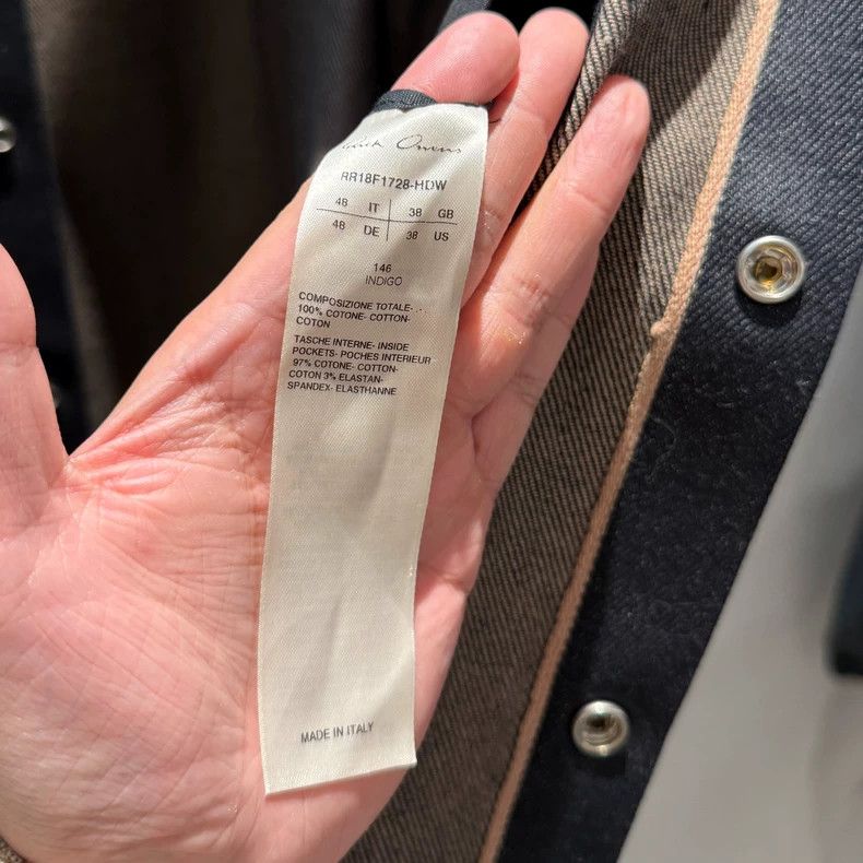 Rick Owens rickowens denim jacket for sale Size US L / EU 52-54 / 3 - 6 Thumbnail