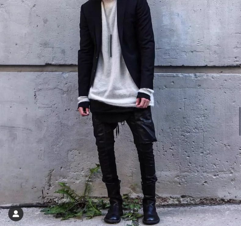 rickowens size 31 slant front biker pants