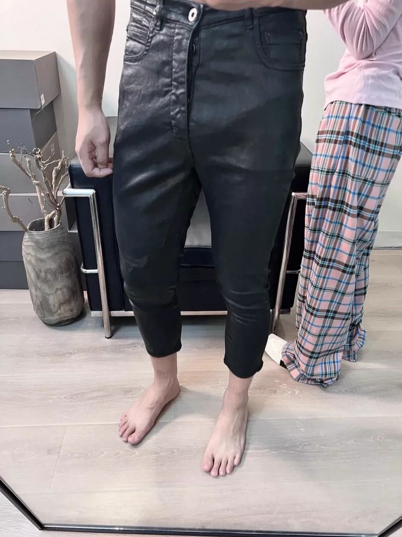 Rick Owens rickowens thick wax 7 - point pants Size US 27 - 5 Thumbnail