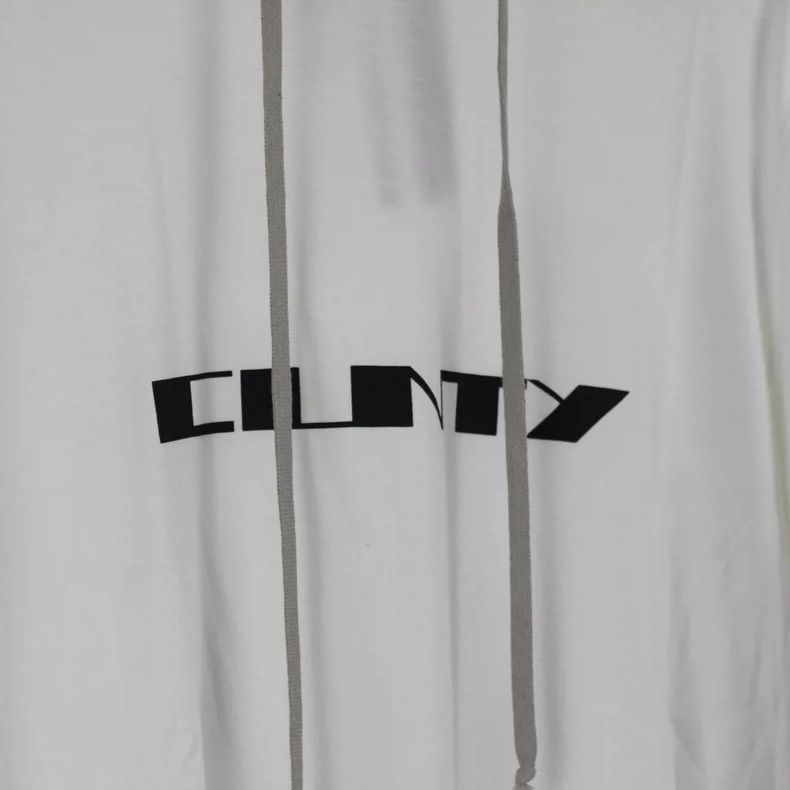 Rick Owens rickowens white hoodie with print Size US L / EU 52-54 / 3 - 3 Thumbnail
