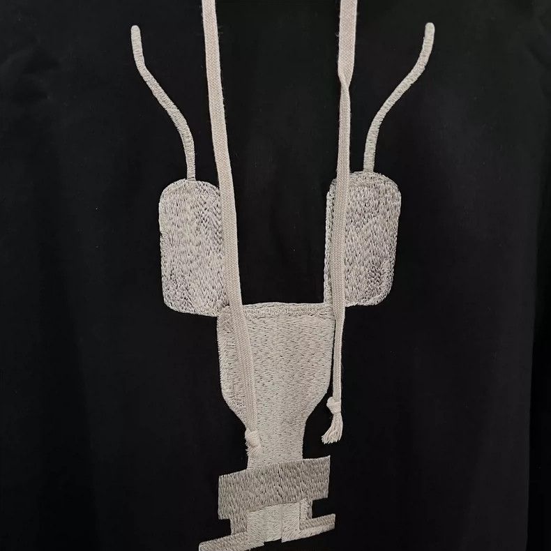 Rick Owens Rick Owens Sub-line Logo Black Hoodie Size US M / EU 48-50 / 2 - 2 Thumbnail
