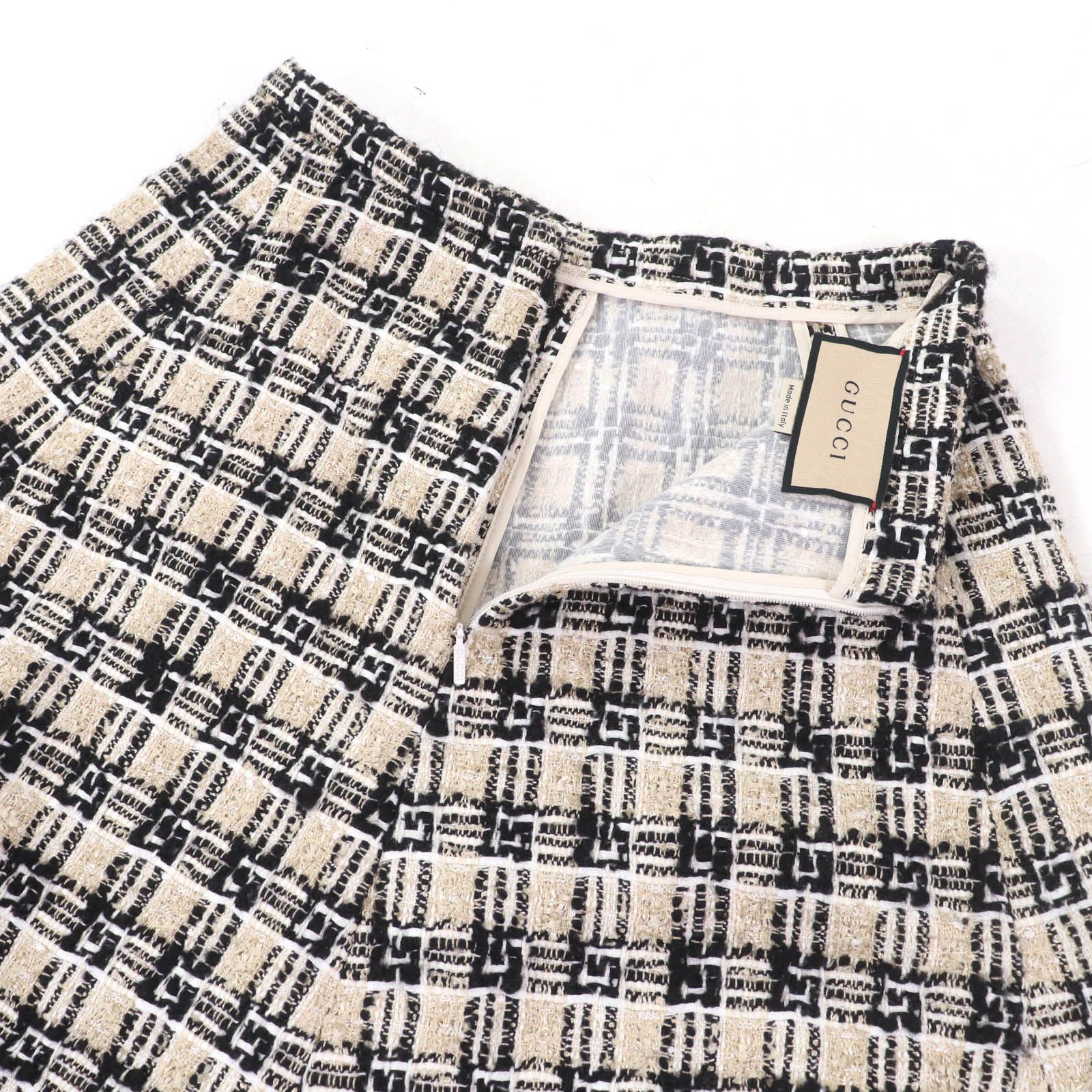 Gucci Gucci Gucci Tweed Cotton Skirt Cotton Skirts 652126 Size ONE SIZE - 5 Thumbnail
