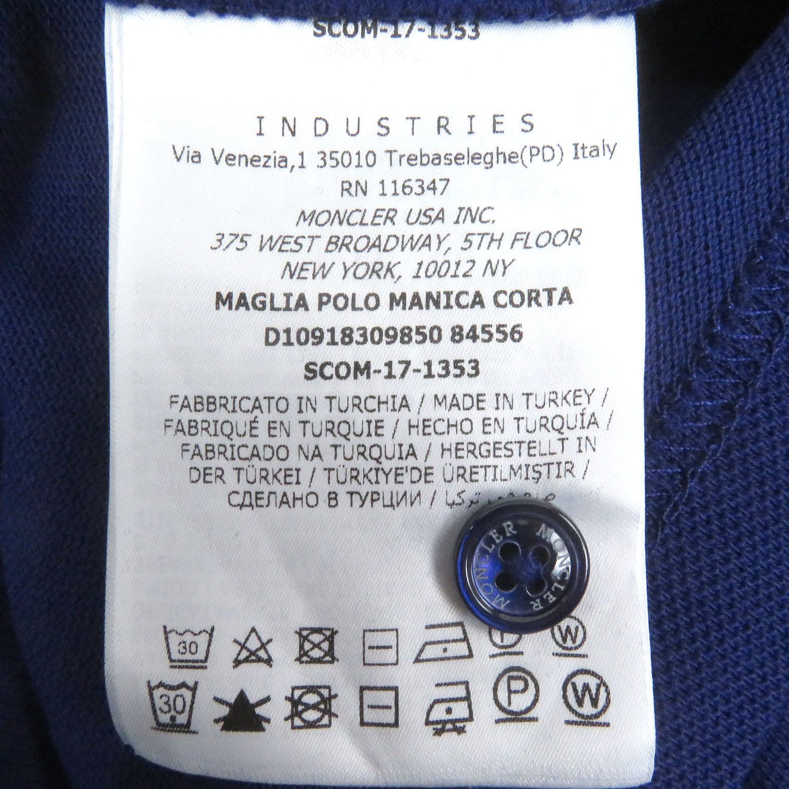 Moncler Moncler Moncler Polo Shirt Cotton Polo Shirt Cotton Tops Size ONE SIZE - 8 Thumbnail