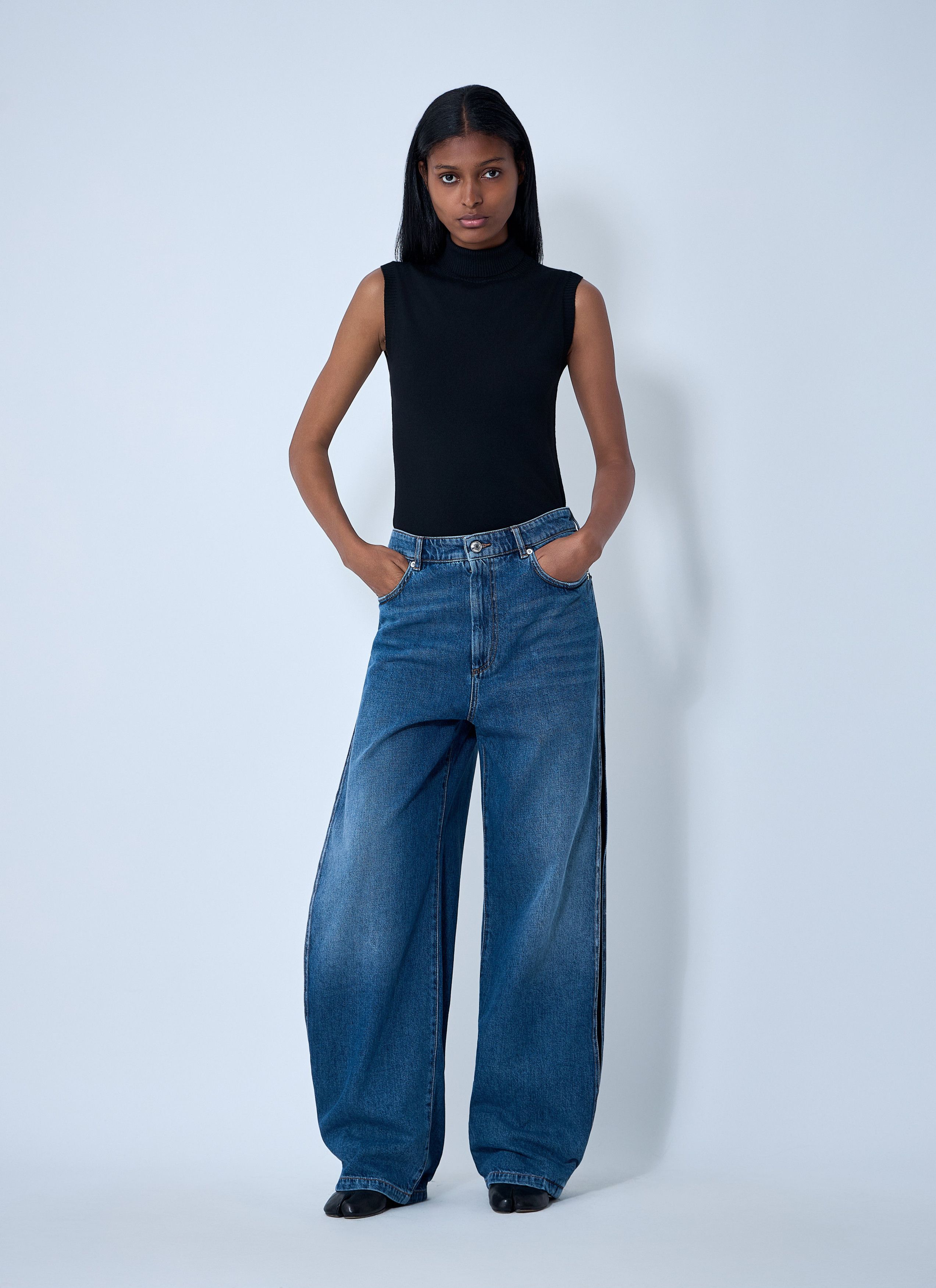 Sportmax Wide-Leg Jeans Size 29" - 2 Thumbnail