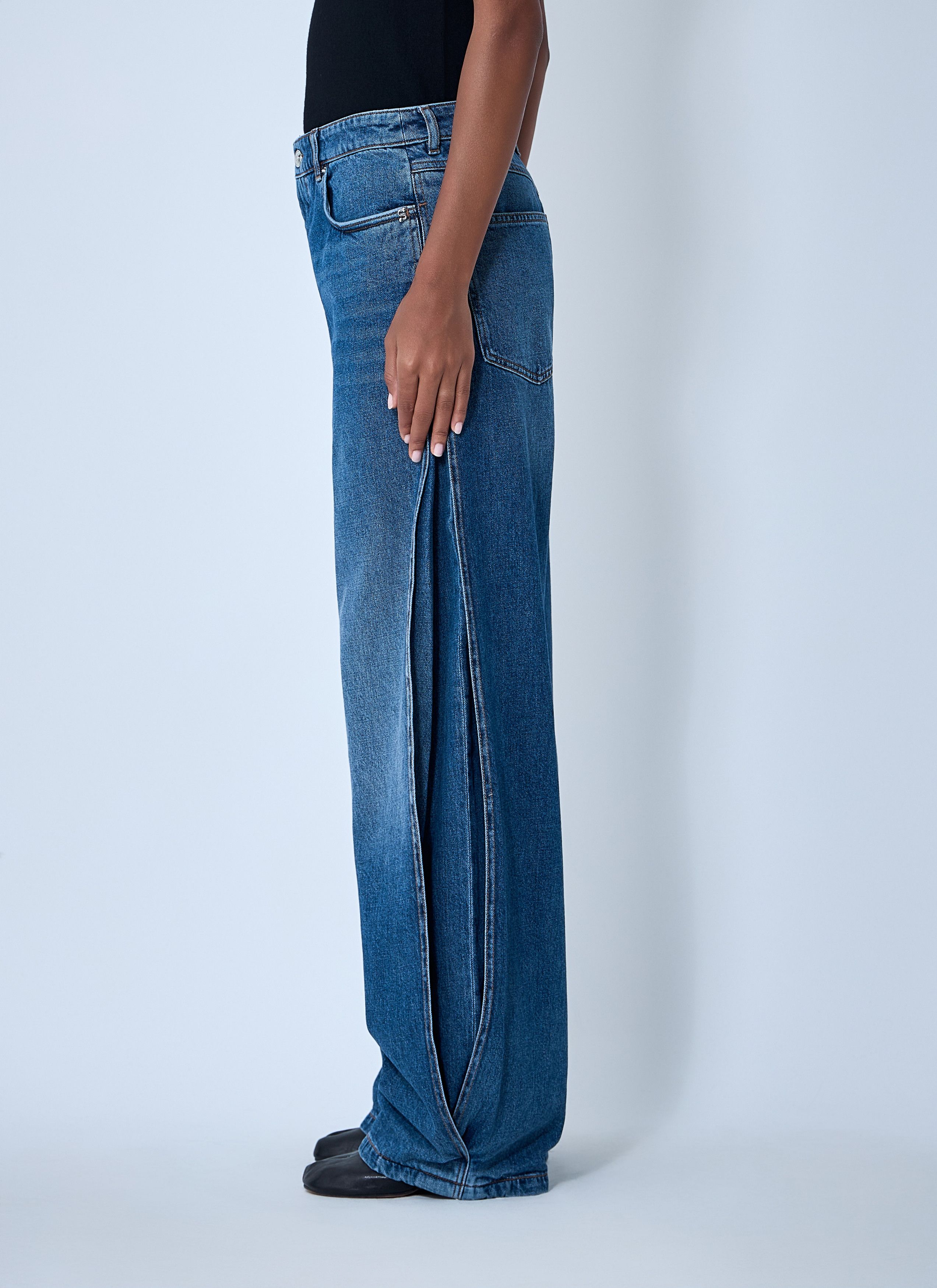 Sportmax Wide-Leg Jeans Size 29" - 3 Thumbnail