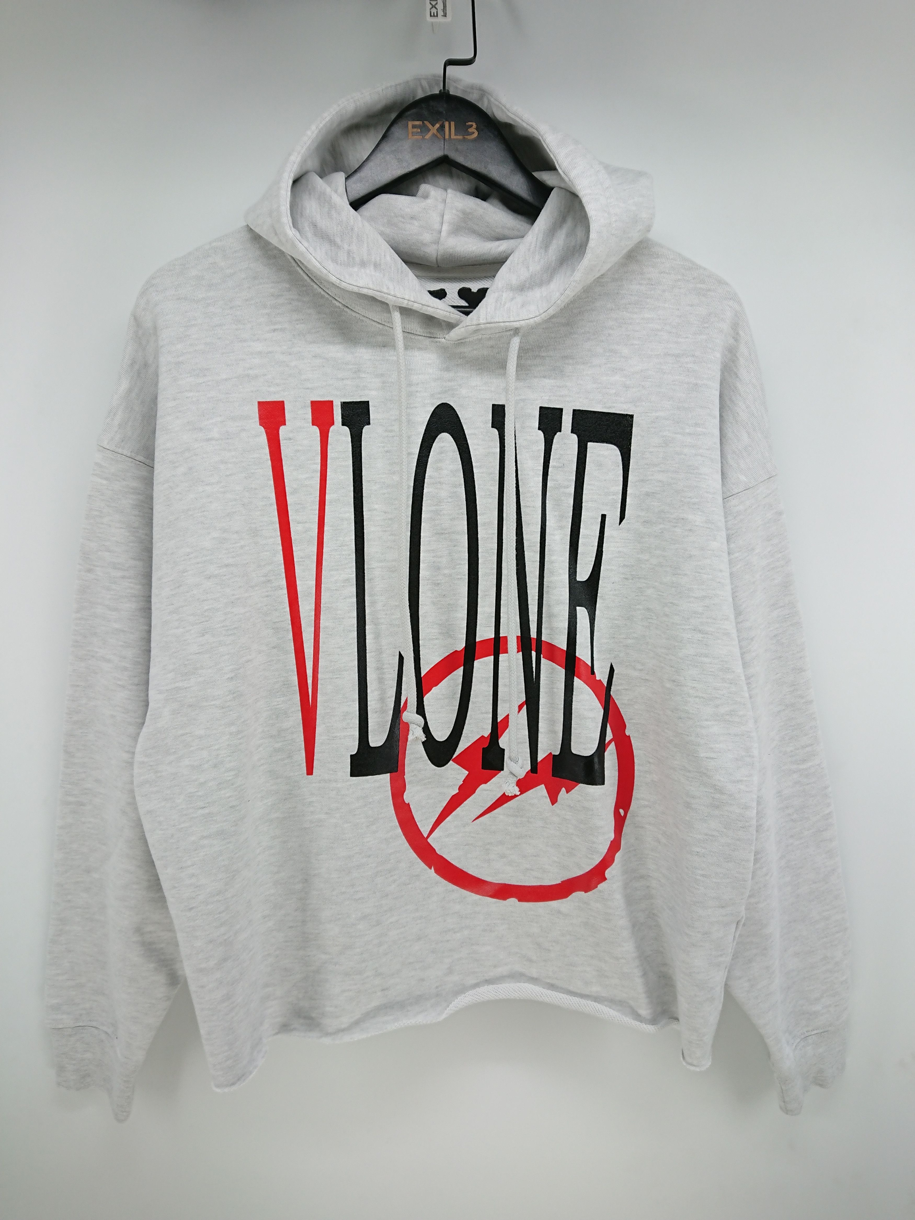 激安/新作 Vlone Vlone x Grailed | (Grey/Red) Hoodie Staple Fragment トップス