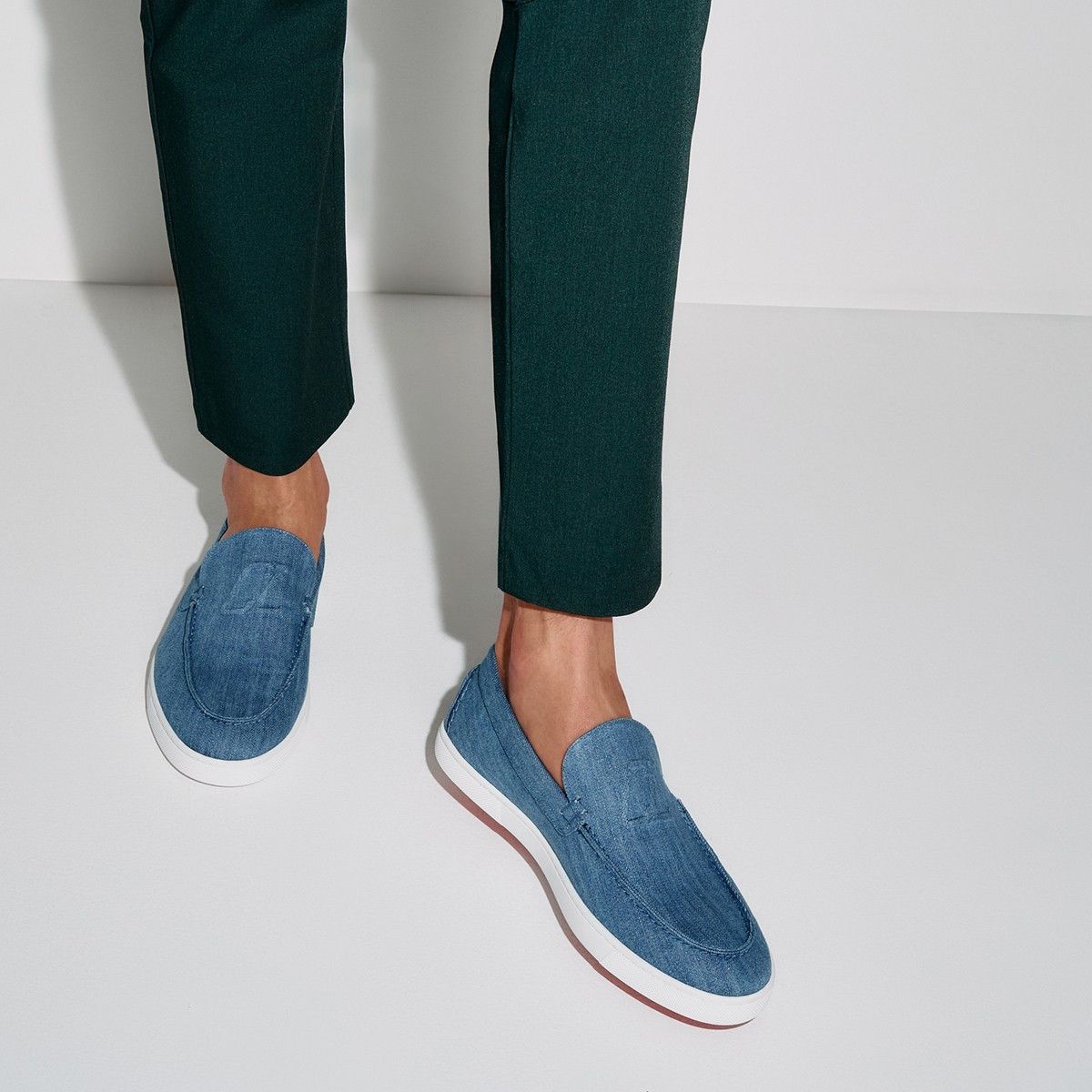Christian Louboutin varsiboat blue denim Size US 6 / EU 39 - 2 Thumbnail