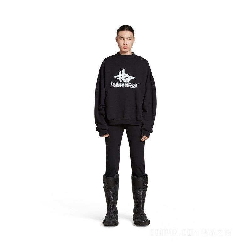 Balenciaga layered sports round sweatshirt oversized Size US L / EU 52-54 / 3 - 3 Thumbnail