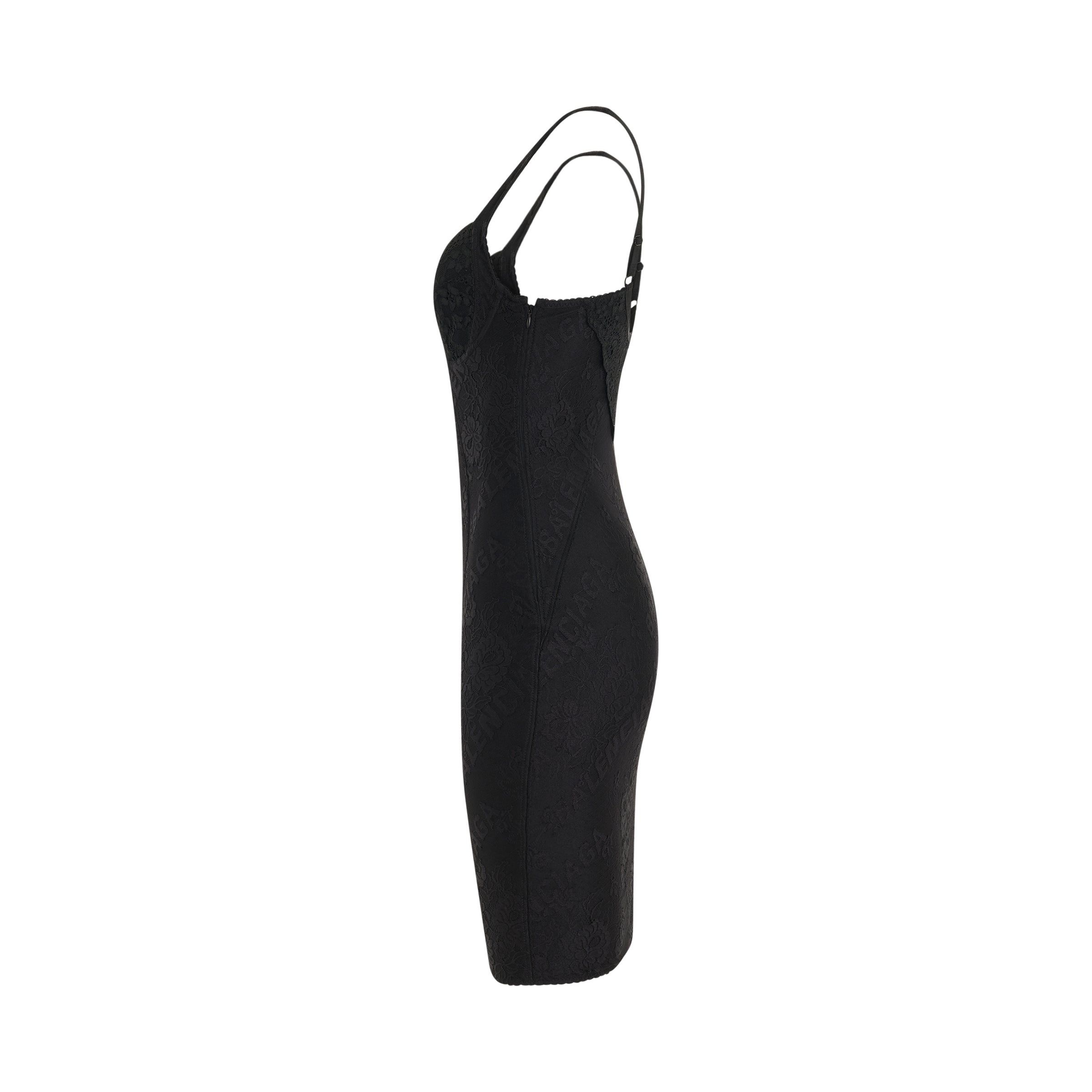 Balenciaga allover logo lingerie dress Size L / US 10 / IT 46 - 3 Thumbnail
