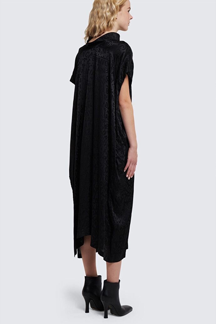 Balenciaga logo strips swing collar rawcut dress Size L / US 10 / IT 46 - 4 Thumbnail