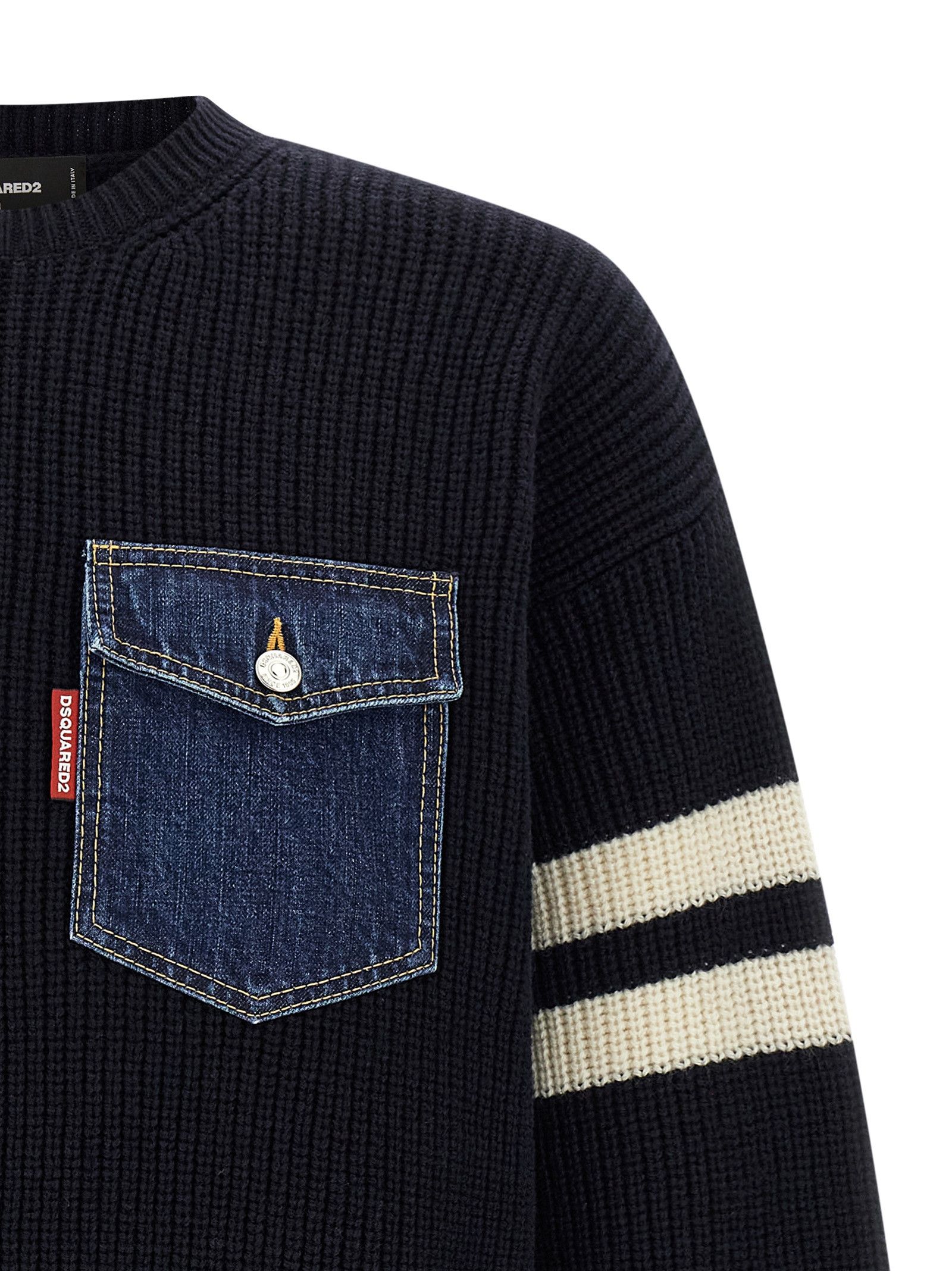 Dsquared2 'Denim Mix' Sweater Size US XL / EU 56 / 4 - 3 Thumbnail