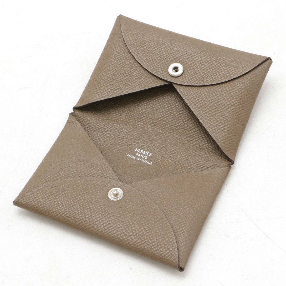 Hermes Hermes Hermes Calvi Epsom Card Case Leather Card Case Stamp B (2023) Size ONE SIZE - 4 Thumbnail