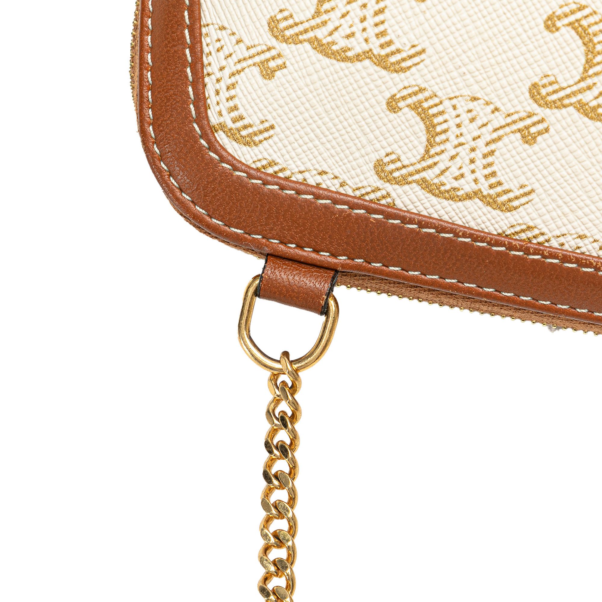 Celine Celine Triomphe Coated Canvas Clutch On Chain Size ONE SIZE - 9 Thumbnail