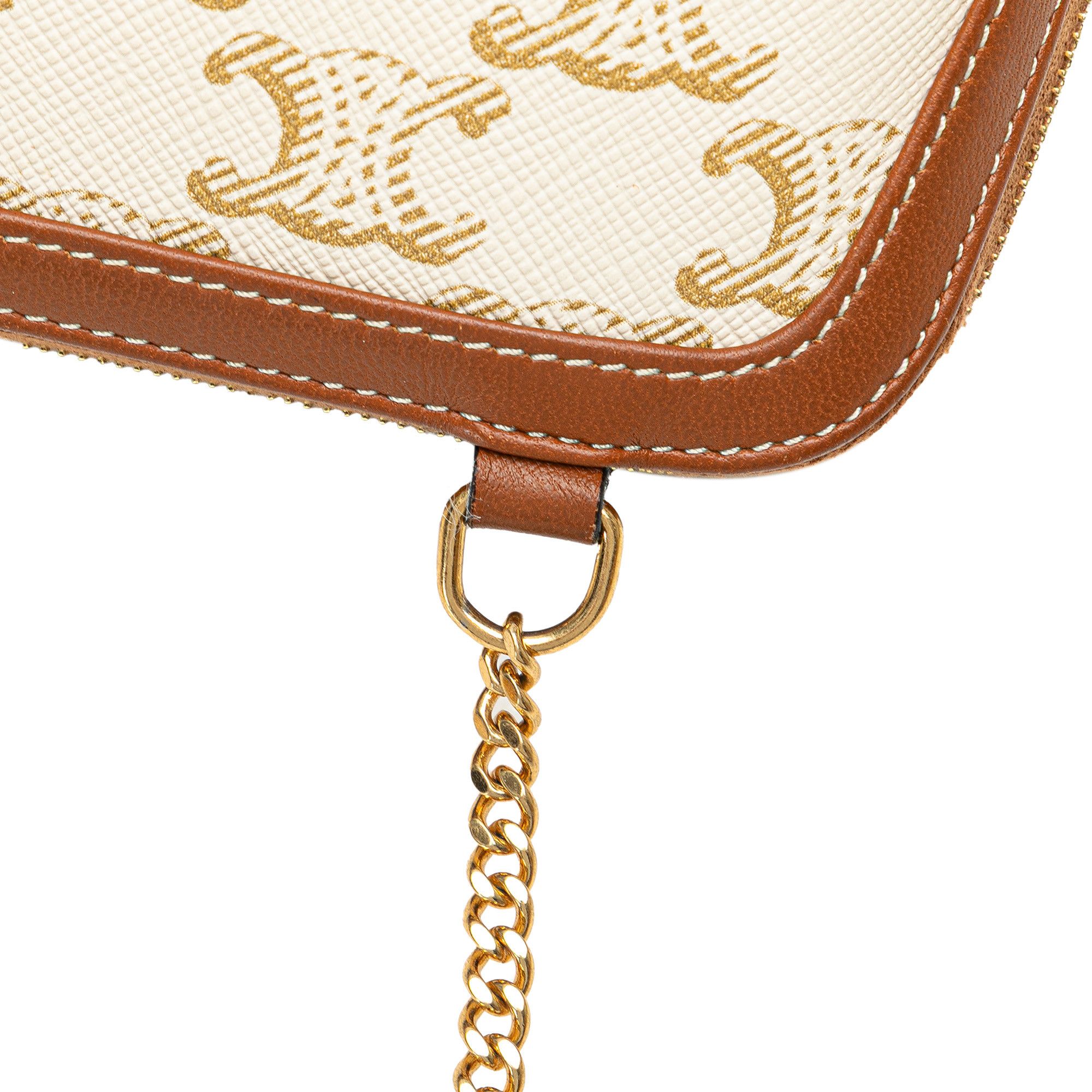Celine Celine Triomphe Coated Canvas Clutch On Chain Size ONE SIZE - 10 Thumbnail