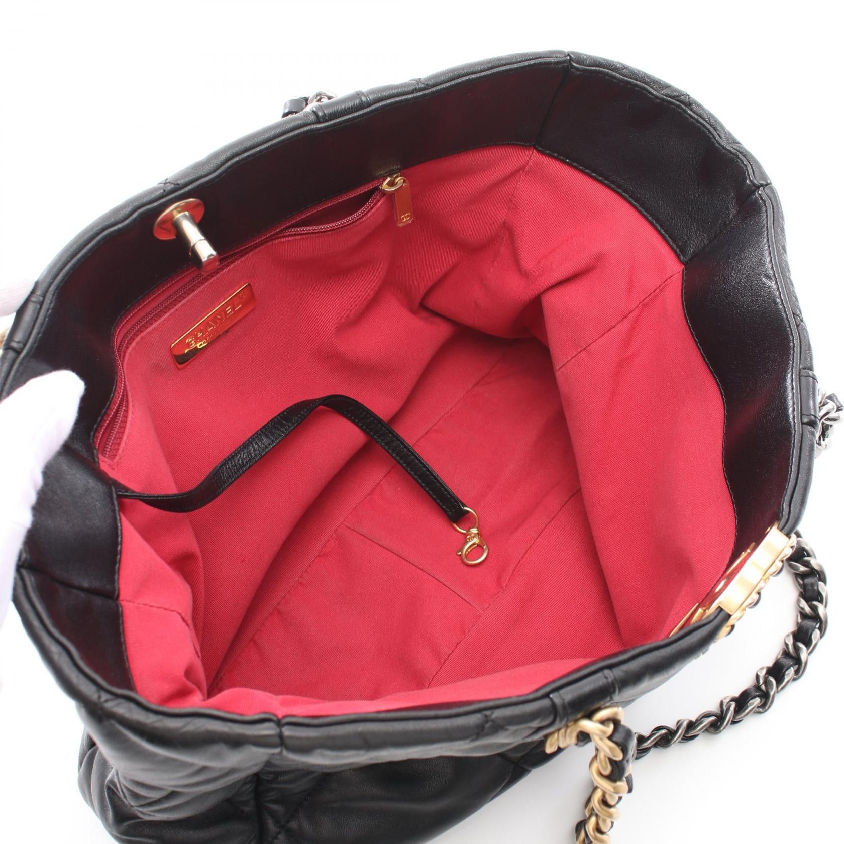 Chanel Chanel Chanel CHANEL19 Lambskin Tote Bag Leather Tote Bag AS3660 Size ONE SIZE - 3 Thumbnail