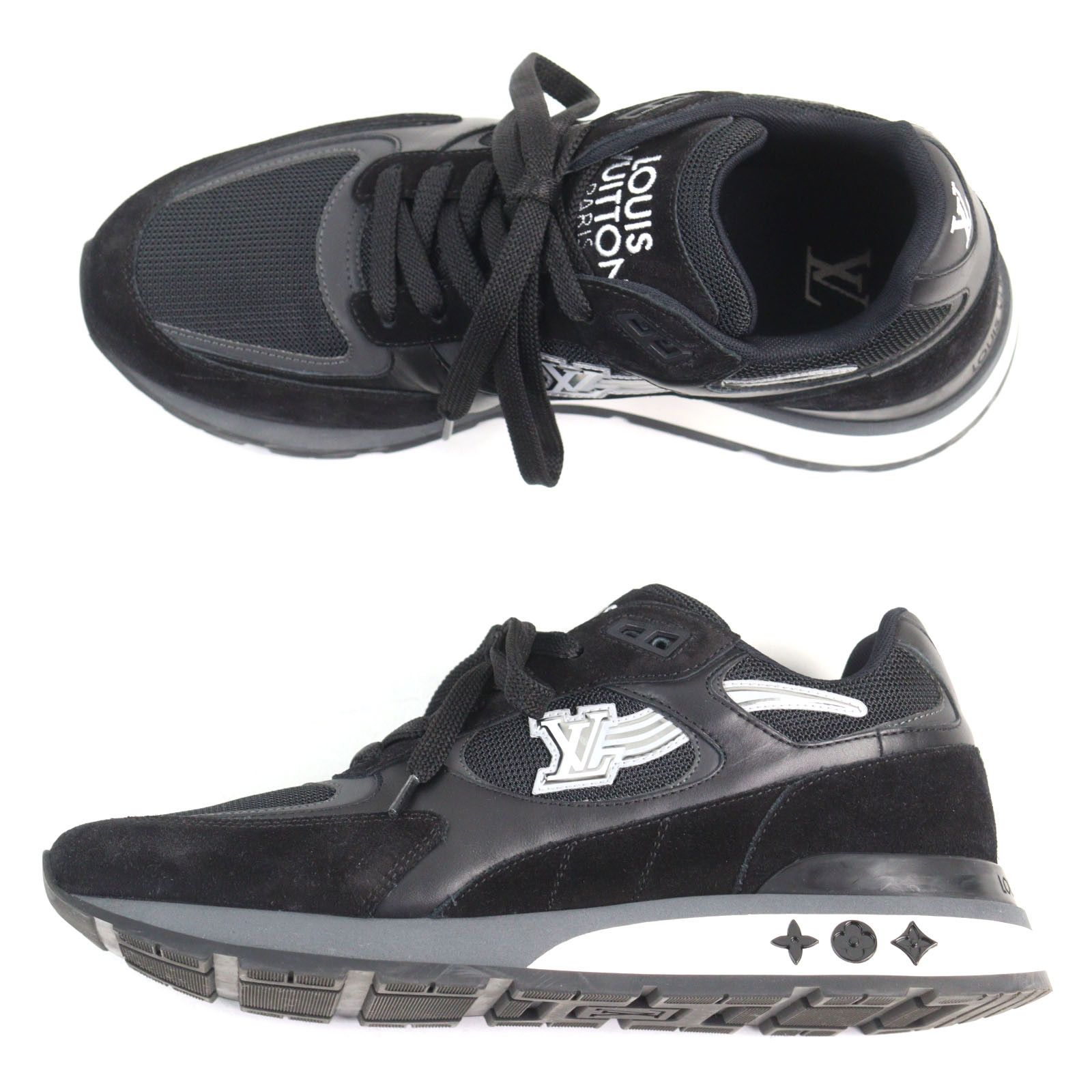 Louis Vuitton Louis Vuitton Louis Vuitton LV Initials Leather Sneakers Leather Shoes 1A9J1D Size ONE SIZE - 4 Thumbnail