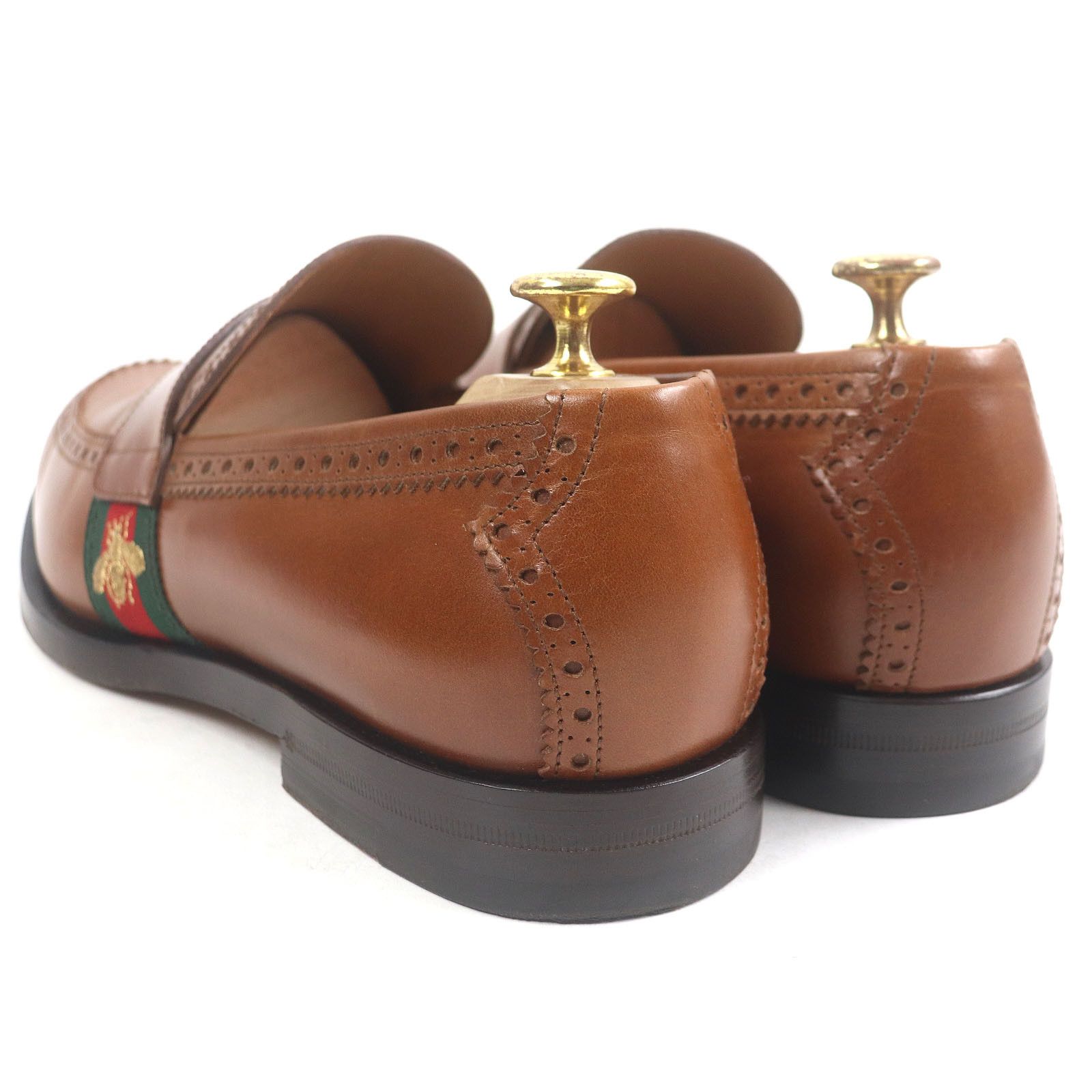 Gucci Gucci Gucci Bee embroidered web line leather loafers Leather Shoes 450990 DUTY FREE for USA Size ONE SIZE - 6 Thumbnail