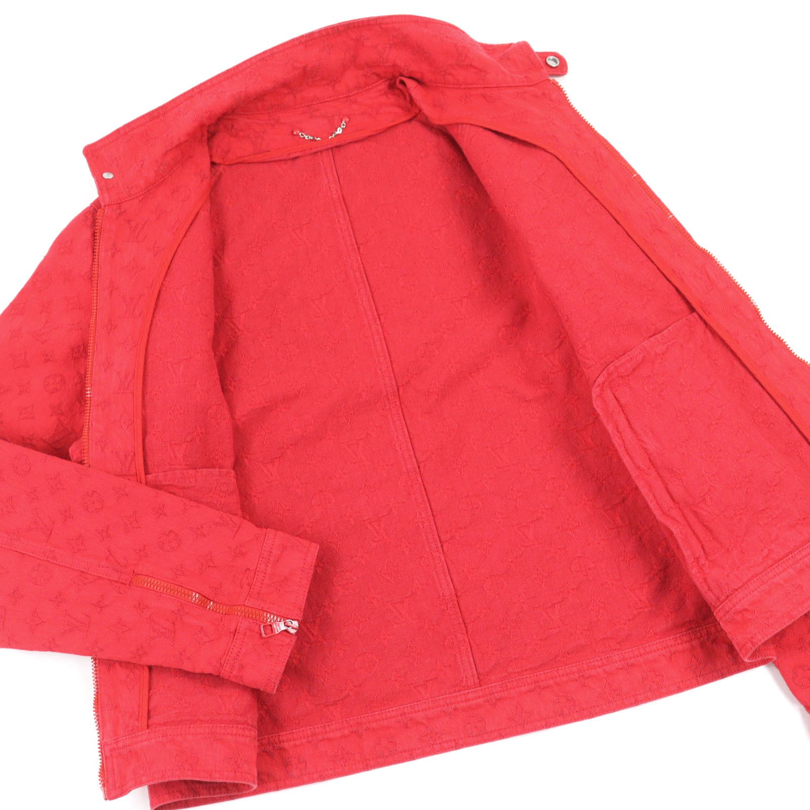 Louis Vuitton Louis Vuitton Louis Vuitton Monogram Denim Jacket Denim Outerwear 1A5PDR Size ONE SIZE - 3 Thumbnail