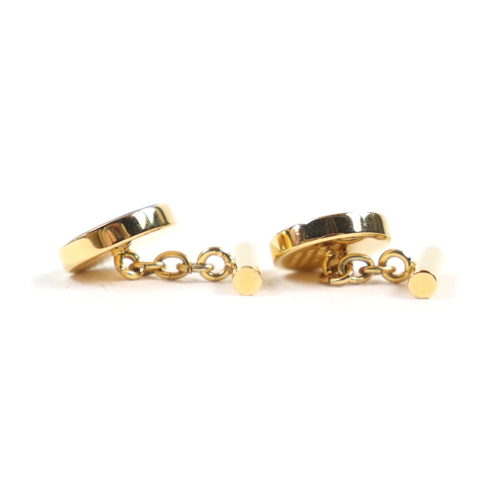 Hermes Hermes Hermes Corozo Carriage Logo Cufflinks Natural Material Cufflinks Size ONE SIZE - 6 Thumbnail