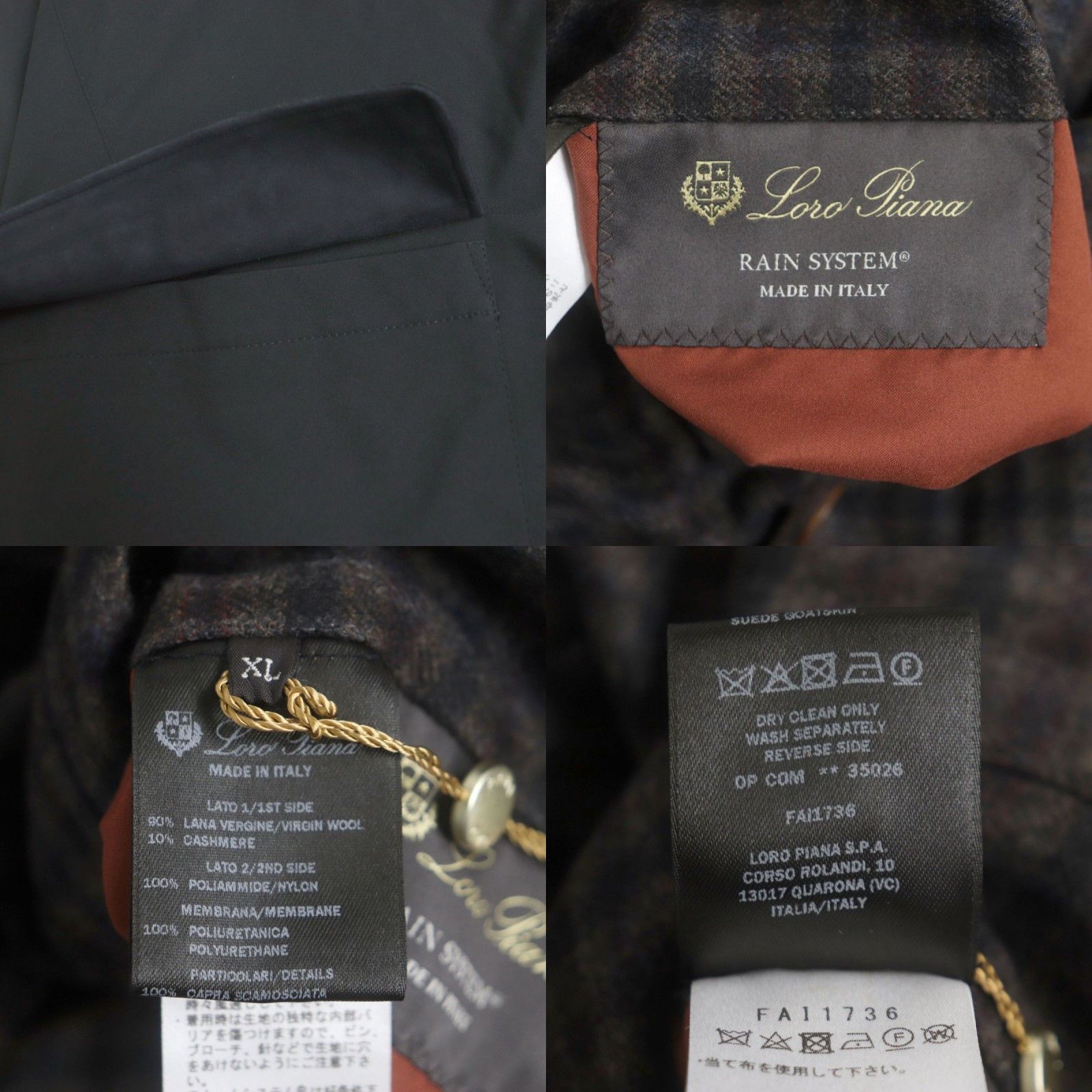 Other Other Loro Piana Coat Wool Coat Leather Outerwear Size ONE SIZE - 9 Thumbnail