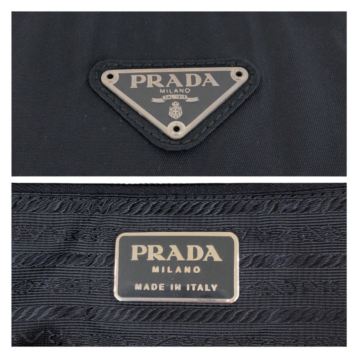 Prada Prada Prada Tessuto Triangle Logo Plate Nylon Tote Bag Others Tote Bag Size ONE SIZE - 9 Thumbnail