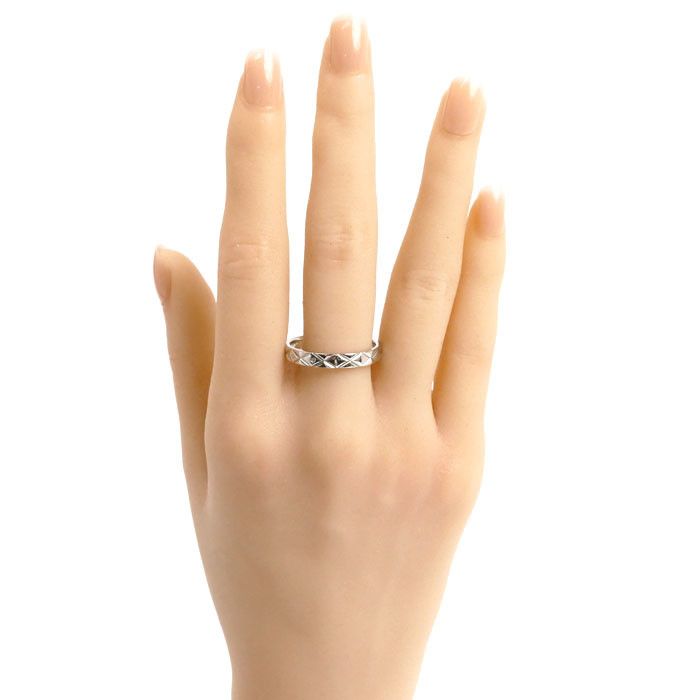 Chanel Chanel Chanel Matelassé Pt950 Platinum Ring Metal Ring Size ONE SIZE - 7 Thumbnail