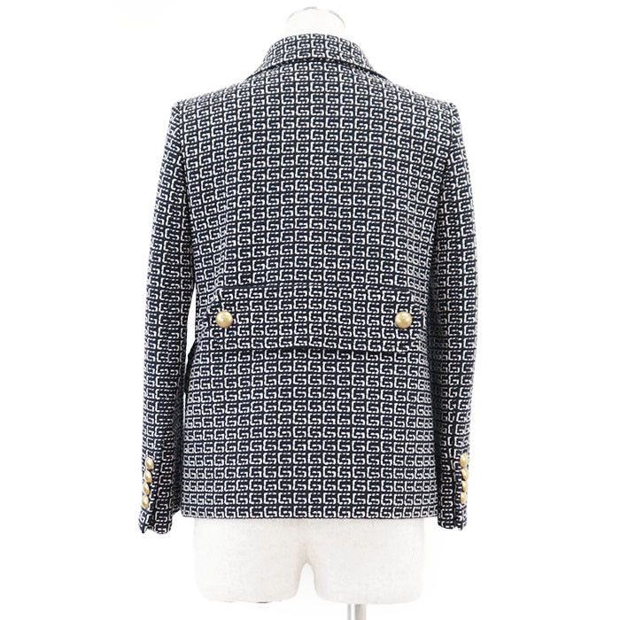 Gucci Gucci Gucci GG Jacquard Wool Blend Jacket Others Outerwear DUTY FREE for USA Size ONE SIZE - 7 Thumbnail
